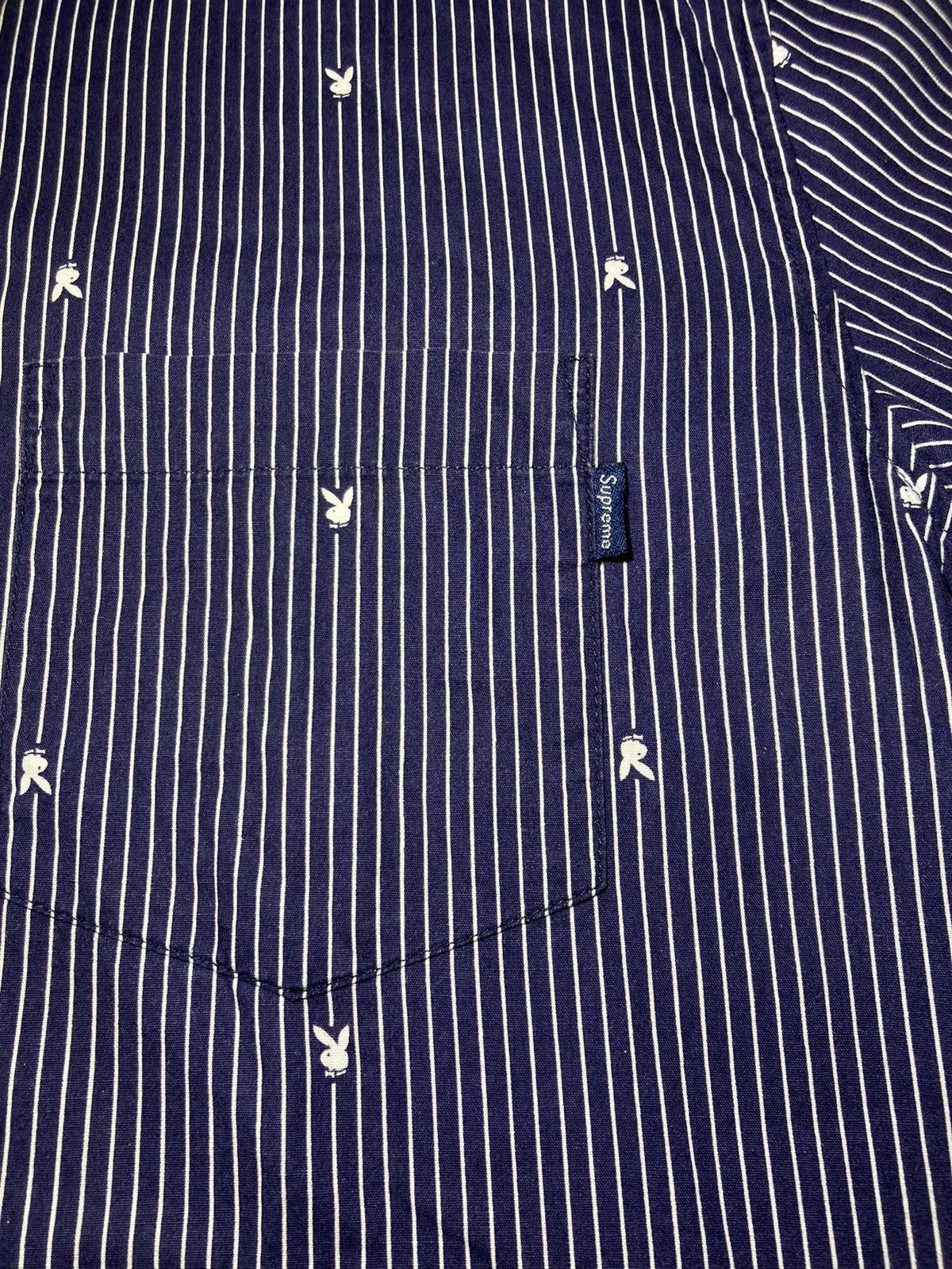 Playboy × Supreme SS11 Supreme Playboy Button Striped Logo All Over Bunny 2011 Size US M / EU 48-50 / 2 - 3 Thumbnail