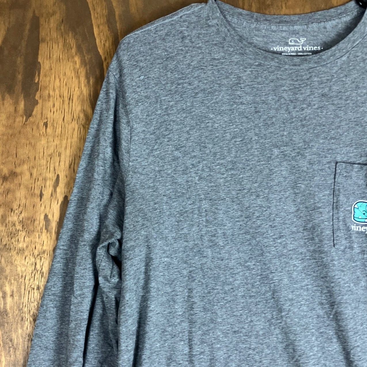 Vineyard Vines Vineyard Vines Mens Shirt Gray Lacrosse Whale Long Sleeve Crew 100% Cotton M Size US M / EU 48-50 / 2 - 4 Thumbnail
