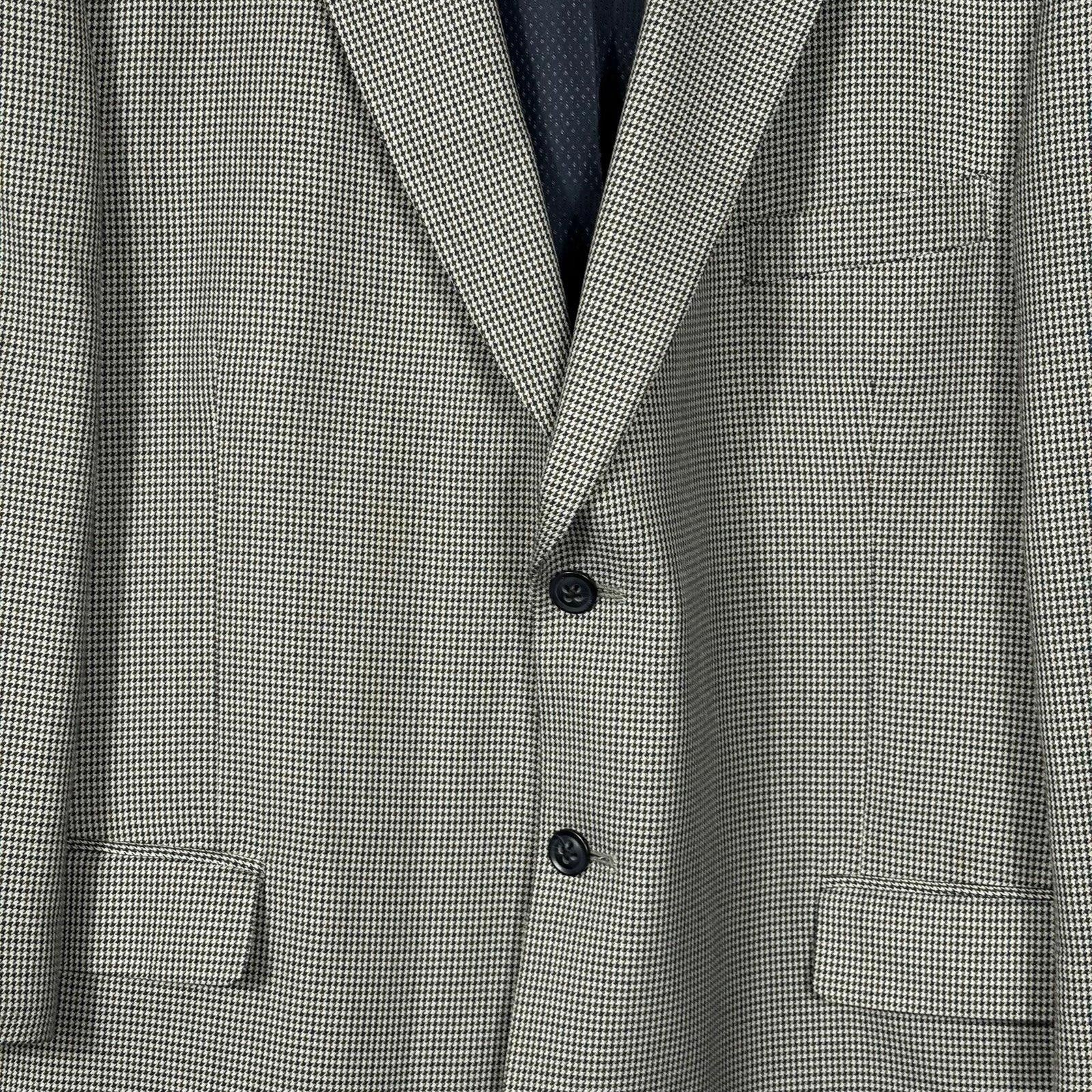 Stafford Stafford Essentials Men's Houndstooth Blazer 48 Regular Size 48R - 2 Thumbnail