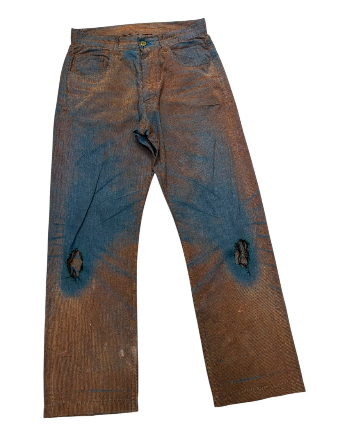 🔥AVV HOMME ARTISAN DYED GRADIENT DISTRESSED PANTS
