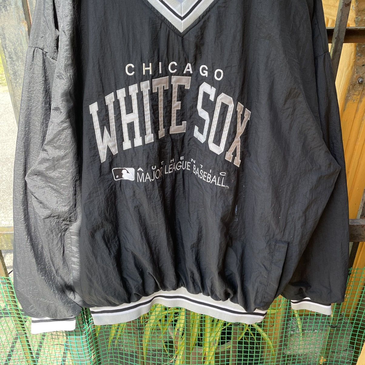 MLB × Vintage 🔥Oversize 90s Chicago White Sox Jumper Nylon Light Jacket Size US XXL / EU 58 / 5 - 5 Thumbnail