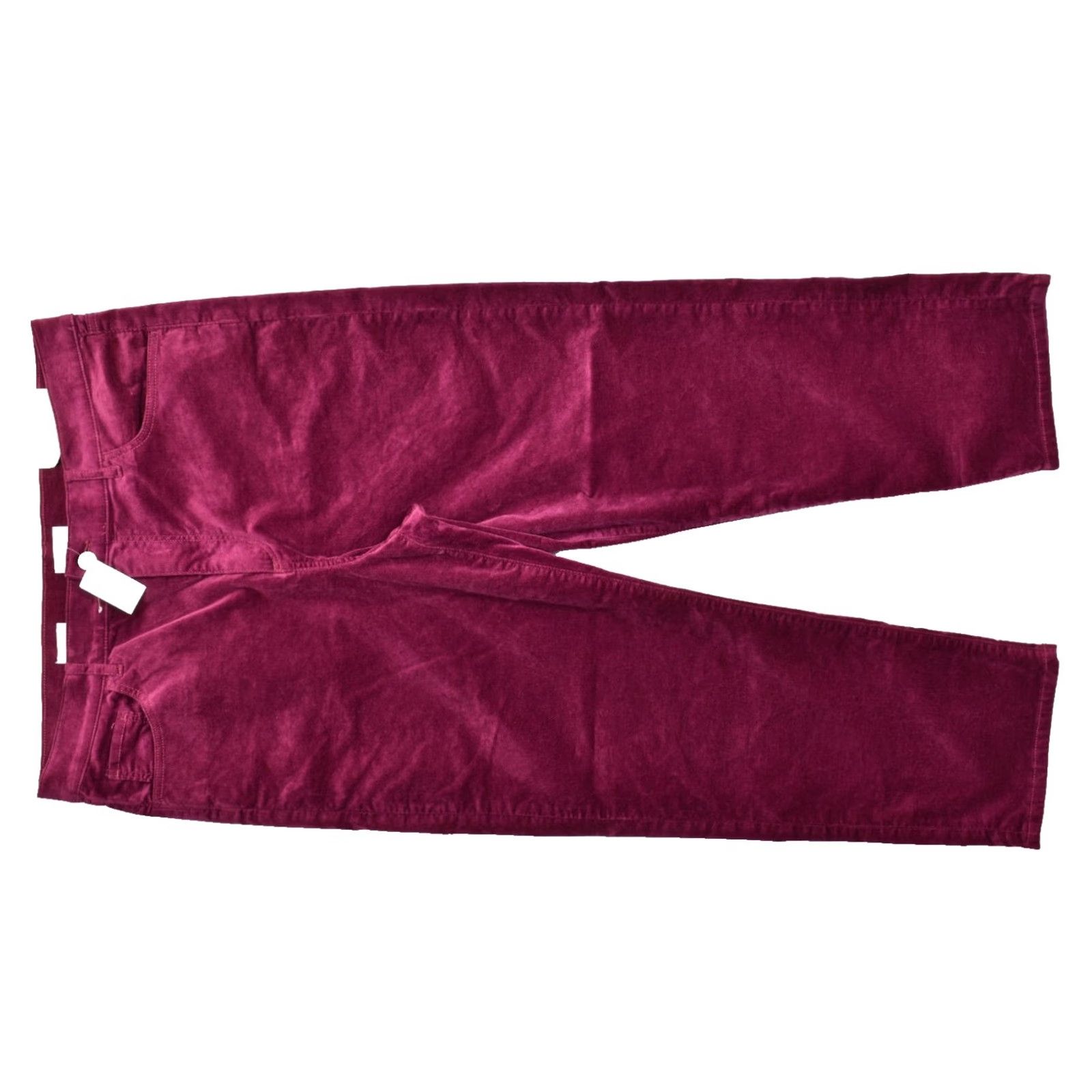 Loft LOFT Outlet Slim Straight Corduroy Pants Women's Size 16 Burgundy Mid Rise Pockets Casual Dress Pants Fashion Pants Womens Fall Winter Spring New Size 38" / US 16 / IT 52 - 2 Thumbnail