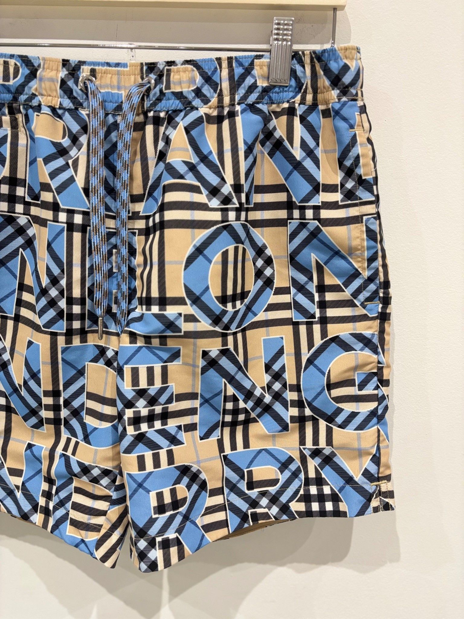 Burberry Burberry Vintage Check Drawstring Shorts Archive Beige Blue Size US 30 / EU 46 - 2 Thumbnail