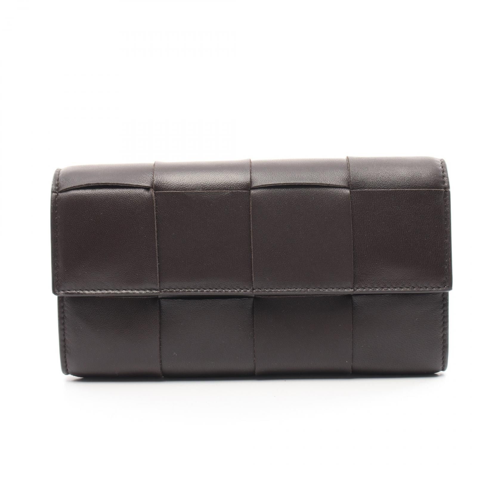 Bottega Veneta Bottega Veneta Bottega Veneta Maxi Intrecciato Leather Long Wallet Leather Long Wallet 667433VCQC42132 Size ONE SIZE - 1 Thumbnail