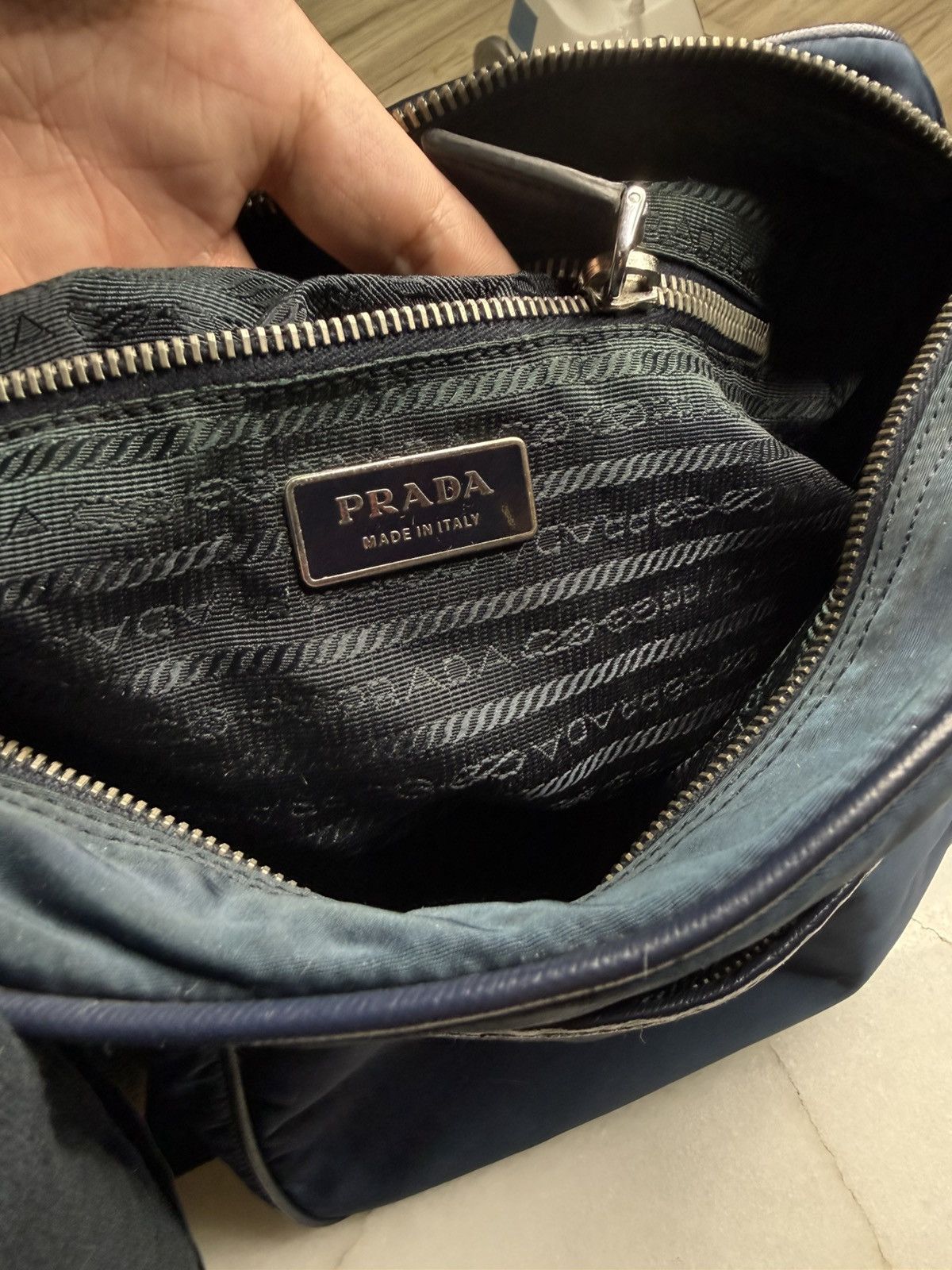 Prada Prada Messenger Nylon Bag Prada Logo Crossbody Bag Preowned Size ONE SIZE - 8 Thumbnail