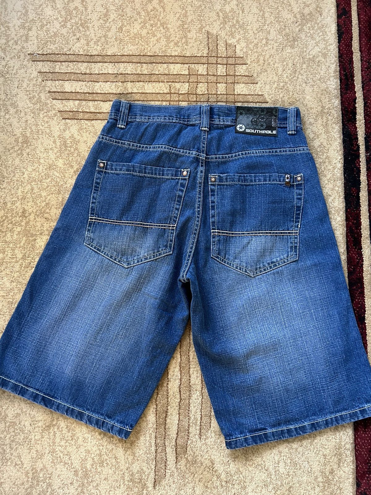 Southpole × Vintage Vintage Southpole Baggy Denim Faded Blue Shorts Size US 32 / EU 48 - 1 Thumbnail