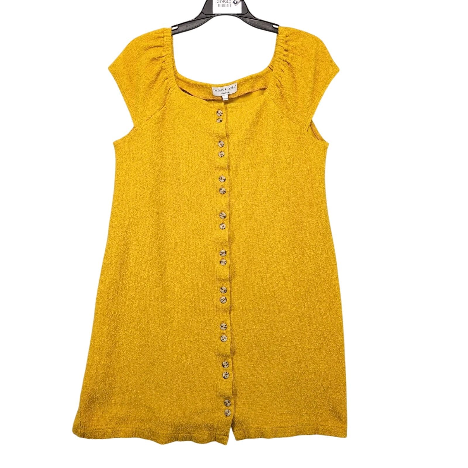 Madewell Texture & Thread Madewell Cap Sleeve Shift Mini Dress Sz L Size L / US 10 / IT 46 - 1 Thumbnail