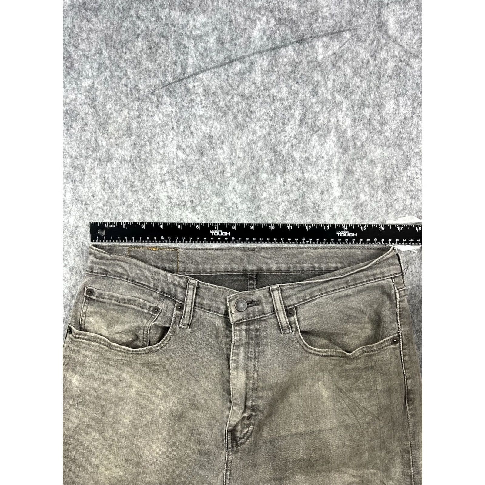 Vintage VINTAGE LEVIS 512 Jeans Slim Tapered 34x34 Distressed Gray Denim 90s Mens Jeans Size US 34 / EU 50 - 3 Thumbnail