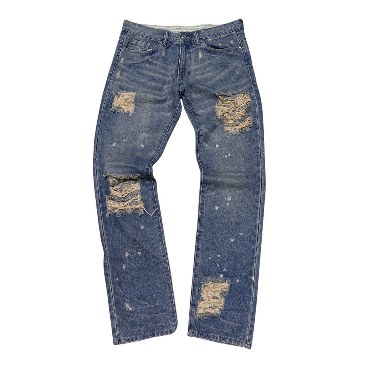 Japanese Brand Japanese Brand Distressed Denim Jeans Size US 32 / EU 48 - 1 Thumbnail