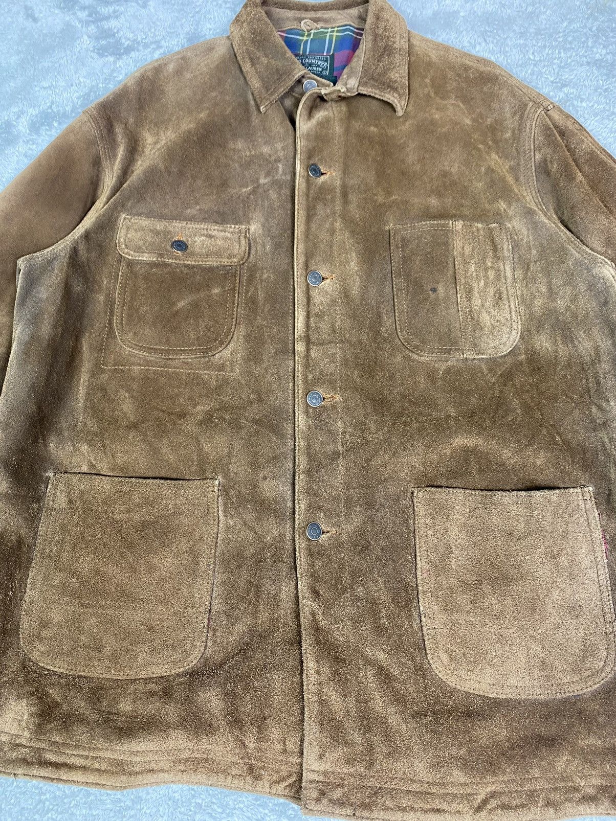 Polo Ralph Lauren Vintage Polo Country Ralph Lauren Suede Leather Jacket J0136 Size US L / EU 52-54 / 3 - 14 Thumbnail