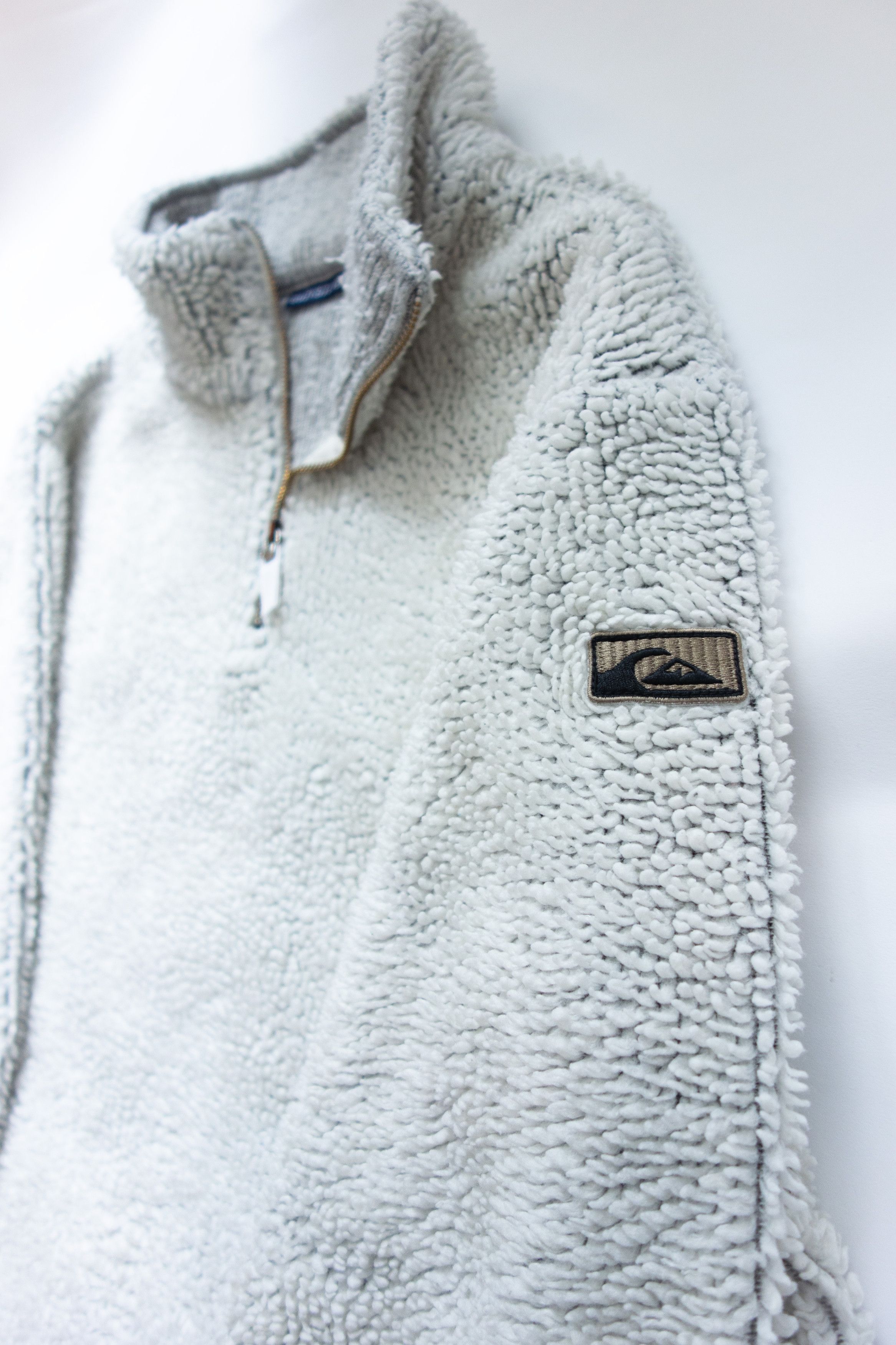Quiksilver Vintage Y2K/2000s Quiksilver Sherpa Fleece zip Sweater Size US L / EU 52-54 / 3 - 4 Thumbnail