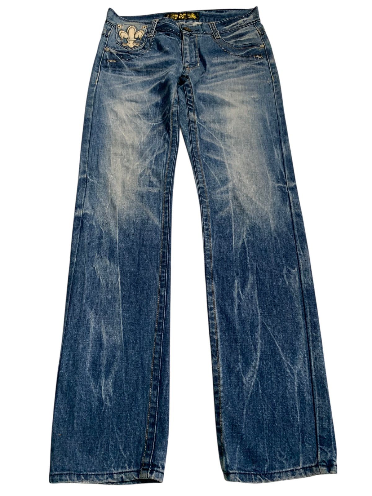 Tornado Mart RED PEPPER PUNK FADED & RUSTY JAPANESE DISTRESSED DENIM Size US 34 / EU 50 - 4 Thumbnail