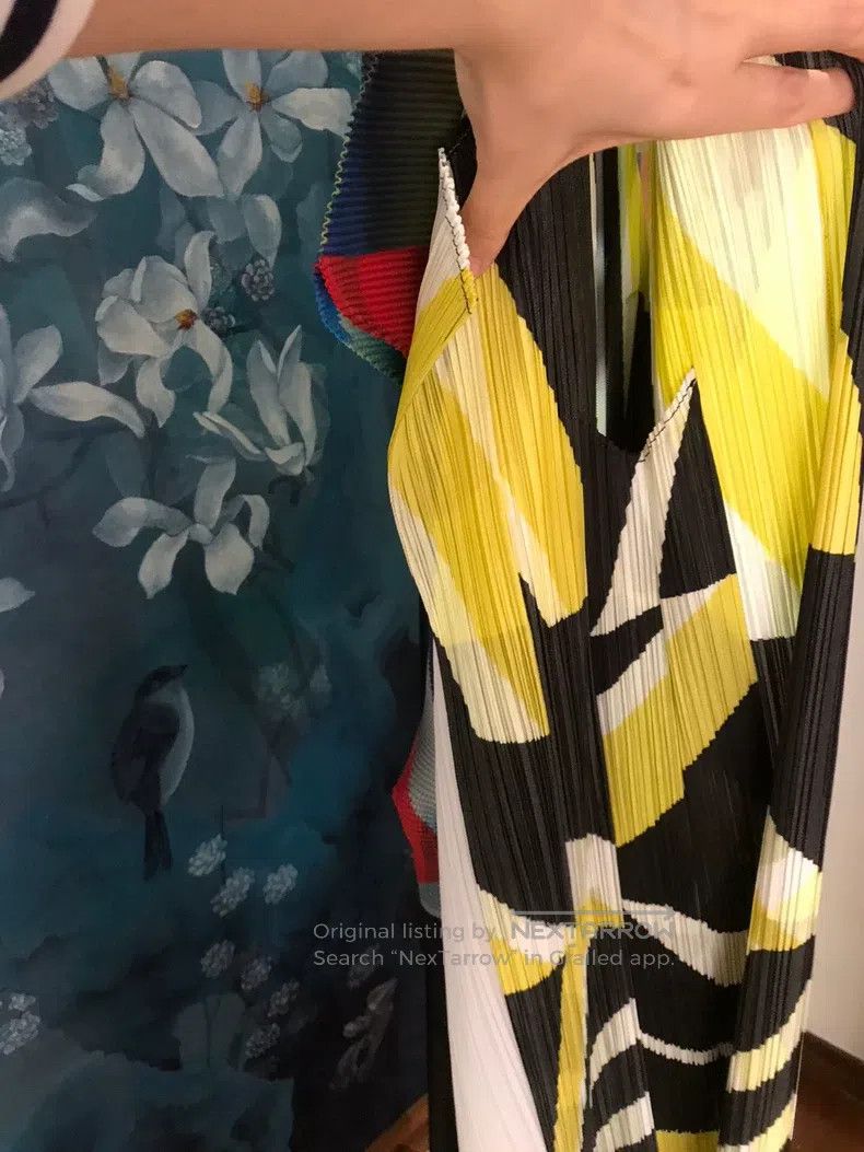 Issey Miyake Issey Miyake Yellow Geometric Long Top Size L / US 10 / IT 46 - 7 Thumbnail