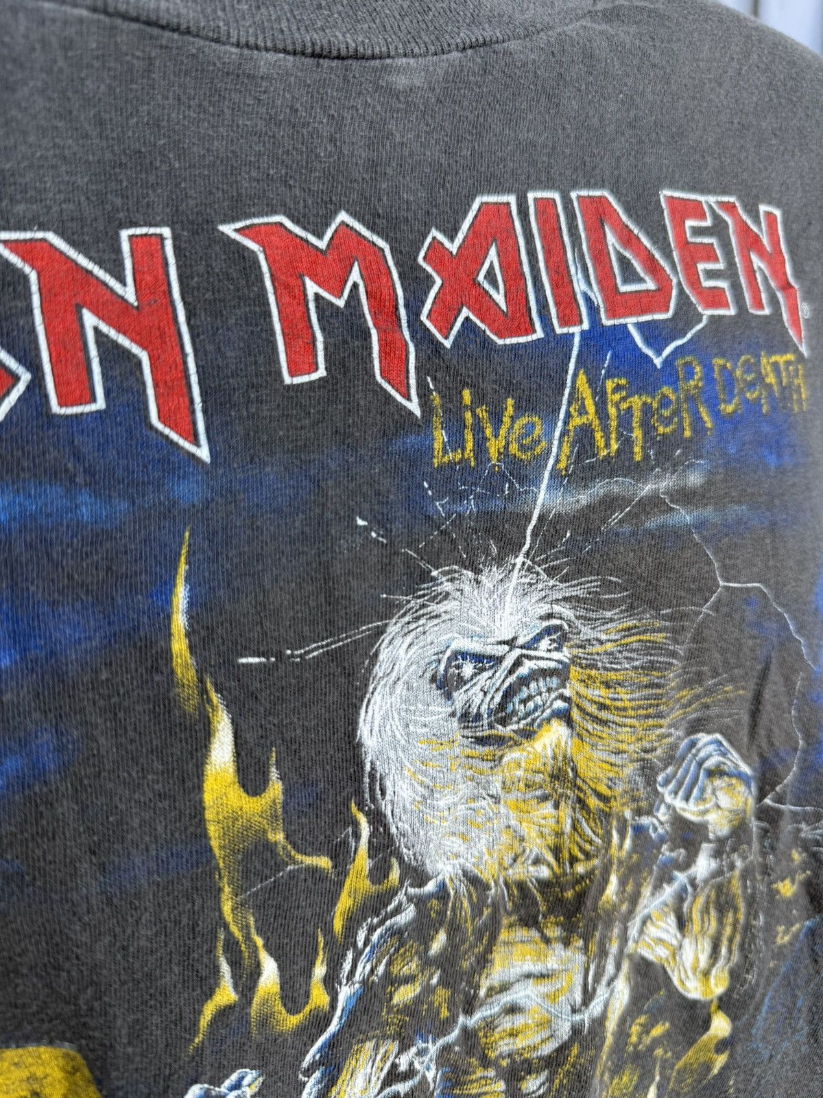 Band Tees Vintage Iron Maiden 1985 Life After Death Tour Size US L / EU 52-54 / 3 - 3 Thumbnail