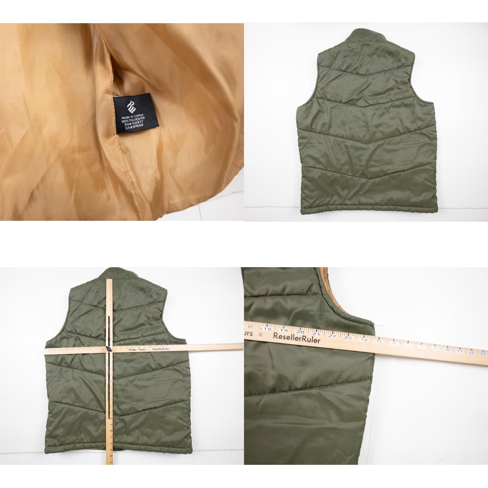 Rocawear Rocawear Adult XLarge Green Puffer Vest Jacket Full Zip Mens Hip Hop Outdoors Way Size US XL / EU 56 / 4 - 7 Thumbnail