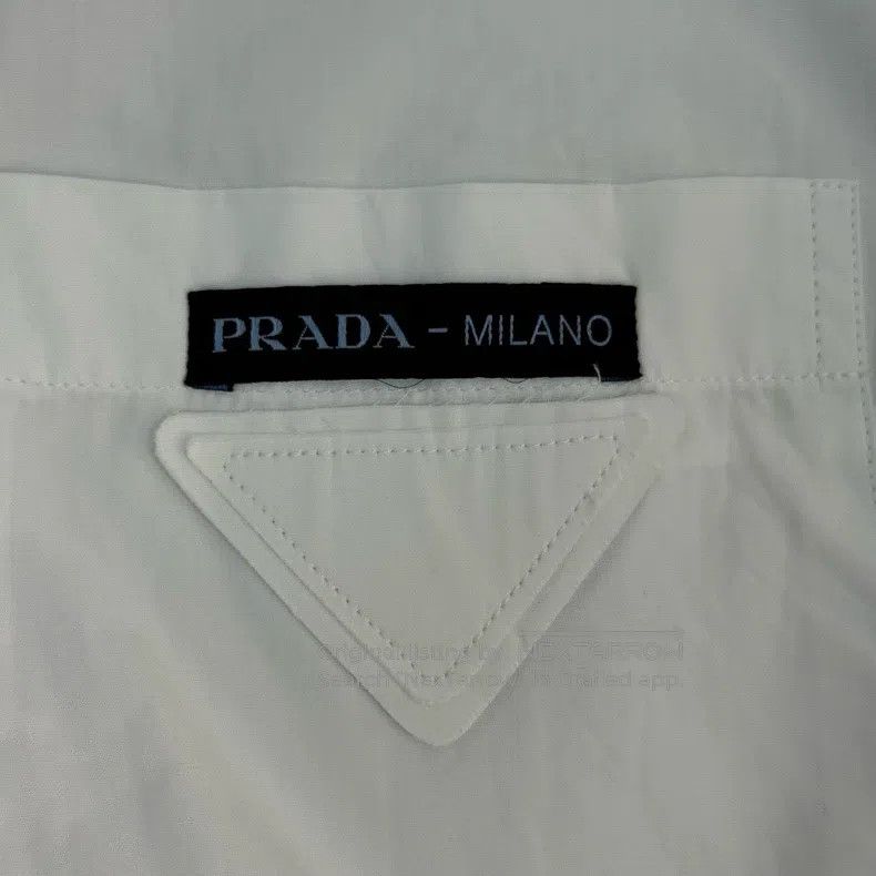Prada Prada White classic logo bow shirt Size XS / US 0-2 / IT 36-38 - 8 Thumbnail