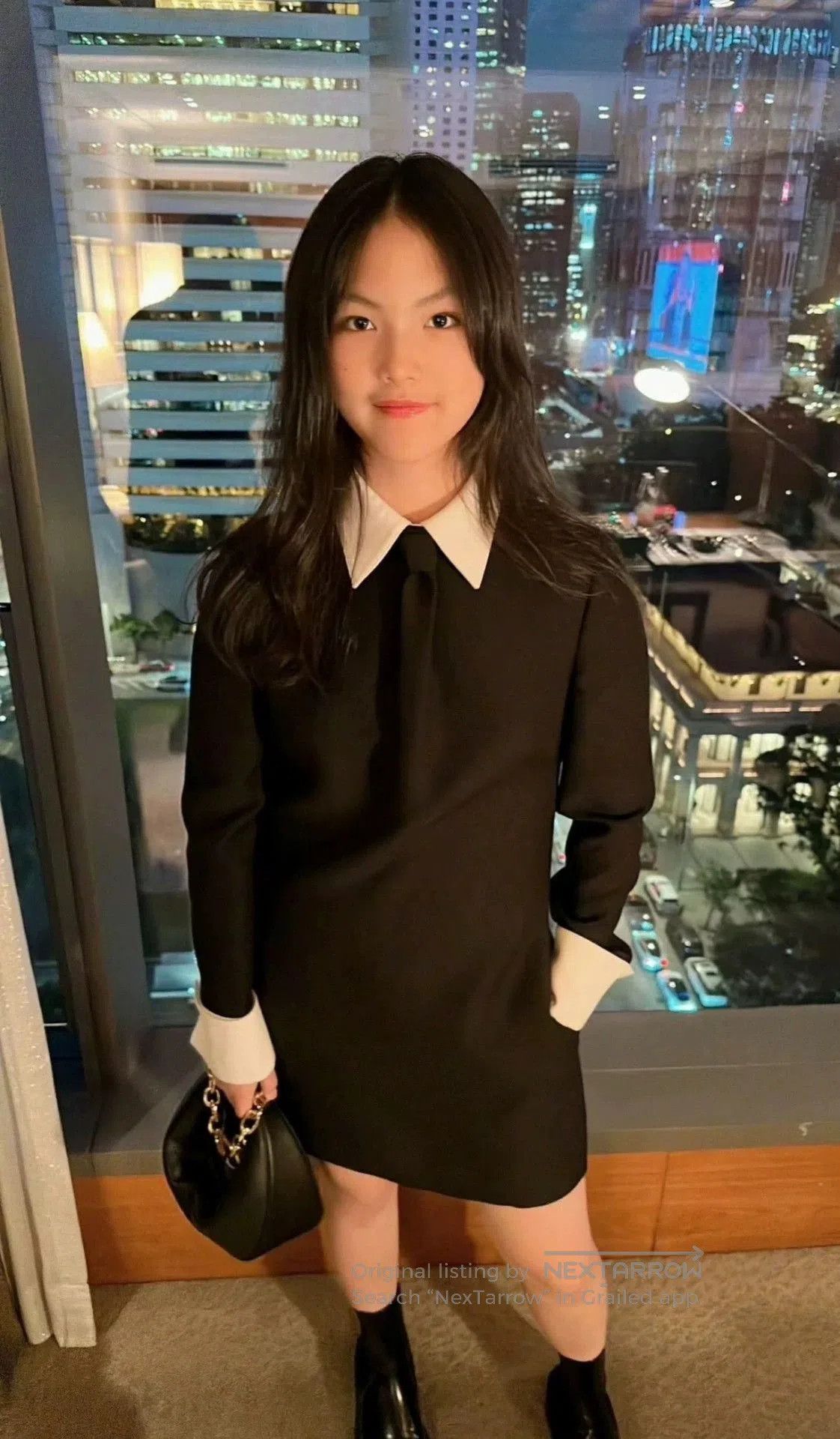 Valentino Valentino White Collar Black Dress. Size US 26 / EU 42 - 4 Thumbnail
