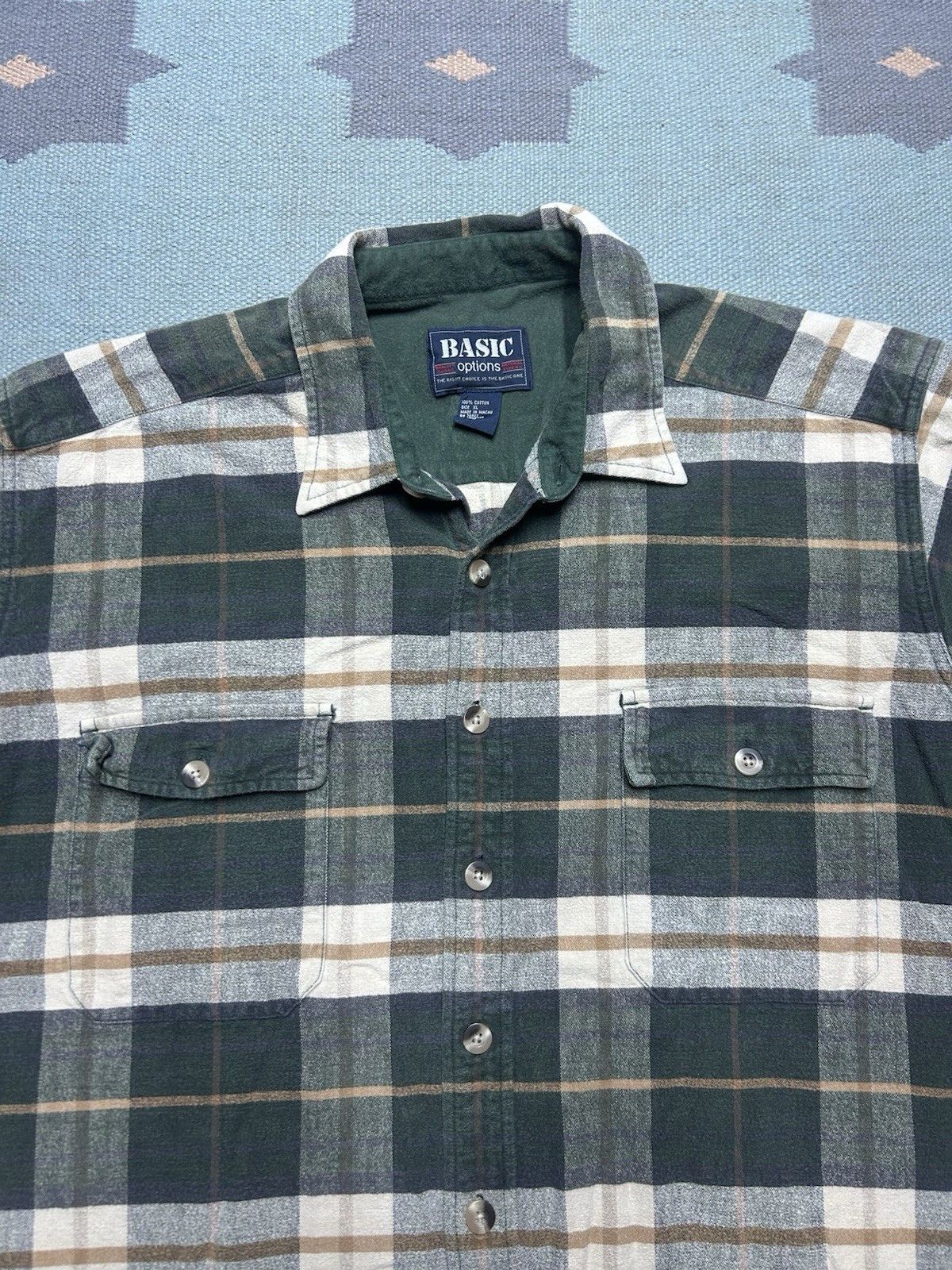 Vintage Basic options flannel shirt woven cotton thick heavy XL Size US XL / EU 56 / 4 - 3 Thumbnail