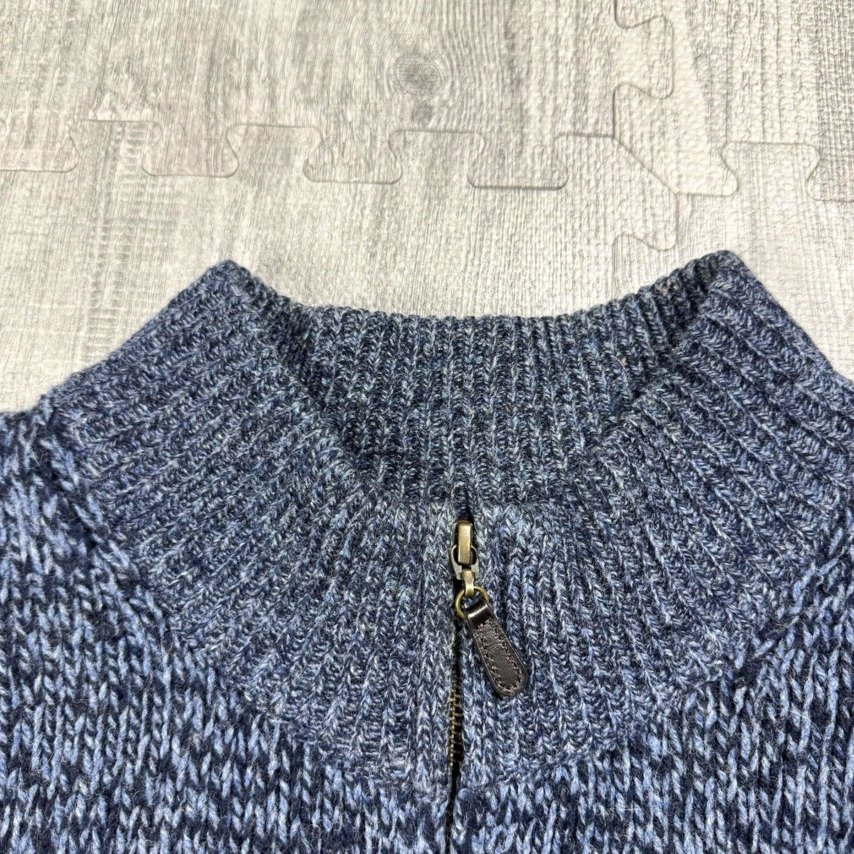Vintage VINTAGE L.L. BEAN CLASSIC WOOL SWEATER FULL ZIP FLANNEL LINED BLUE XL OUTDOOR MEN Size US XL / EU 56 / 4 - 4 Thumbnail