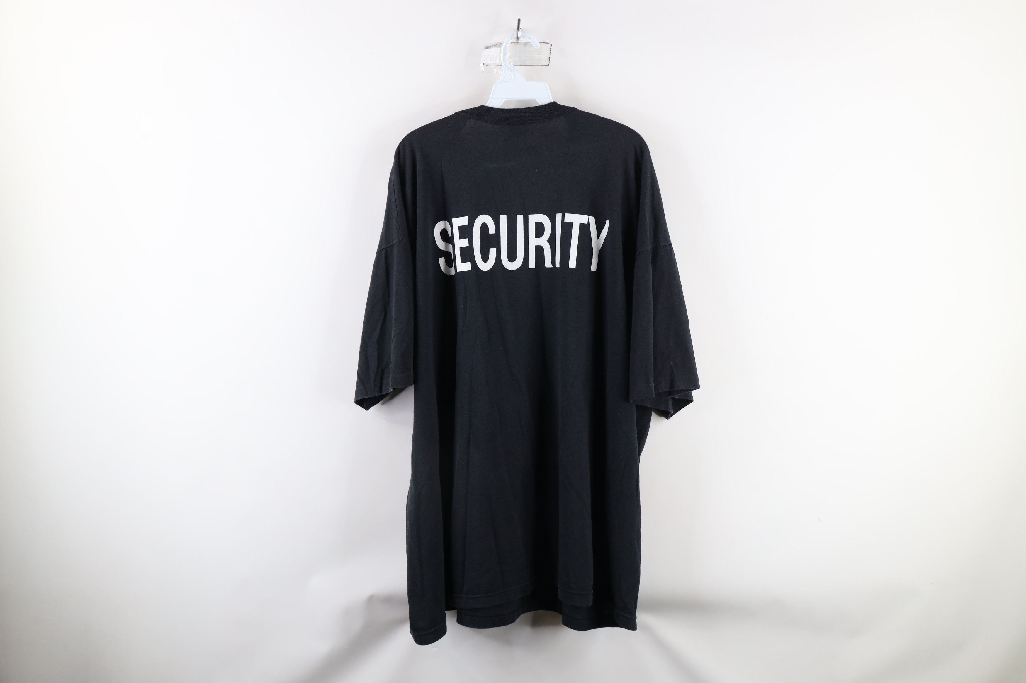 Vintage Vintage 90s Streetwear Spell Out Security T-Shirt Black USA Size US XXL / EU 58 / 5 - 9 Thumbnail