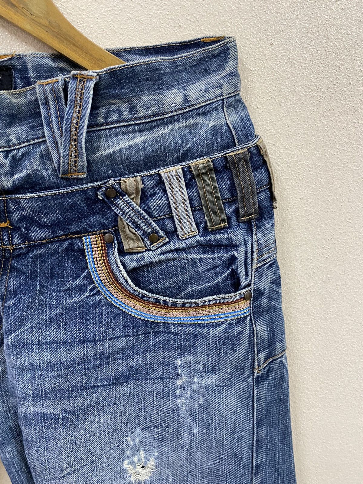 Japanese Brand Vtg Denim Double Waist Wild Life Japan Size US 34 / EU 50 - 9 Thumbnail