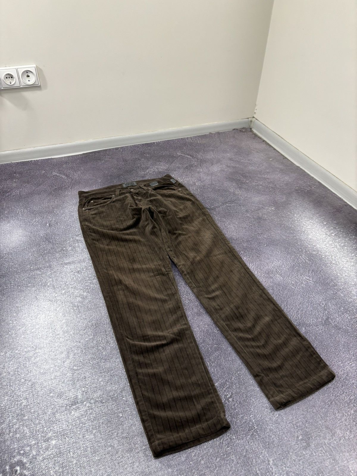 Versace Vintage Versace Jeans Couture Velvet Striped Luxury Pants Size US 32 / EU 48 - 8 Thumbnail