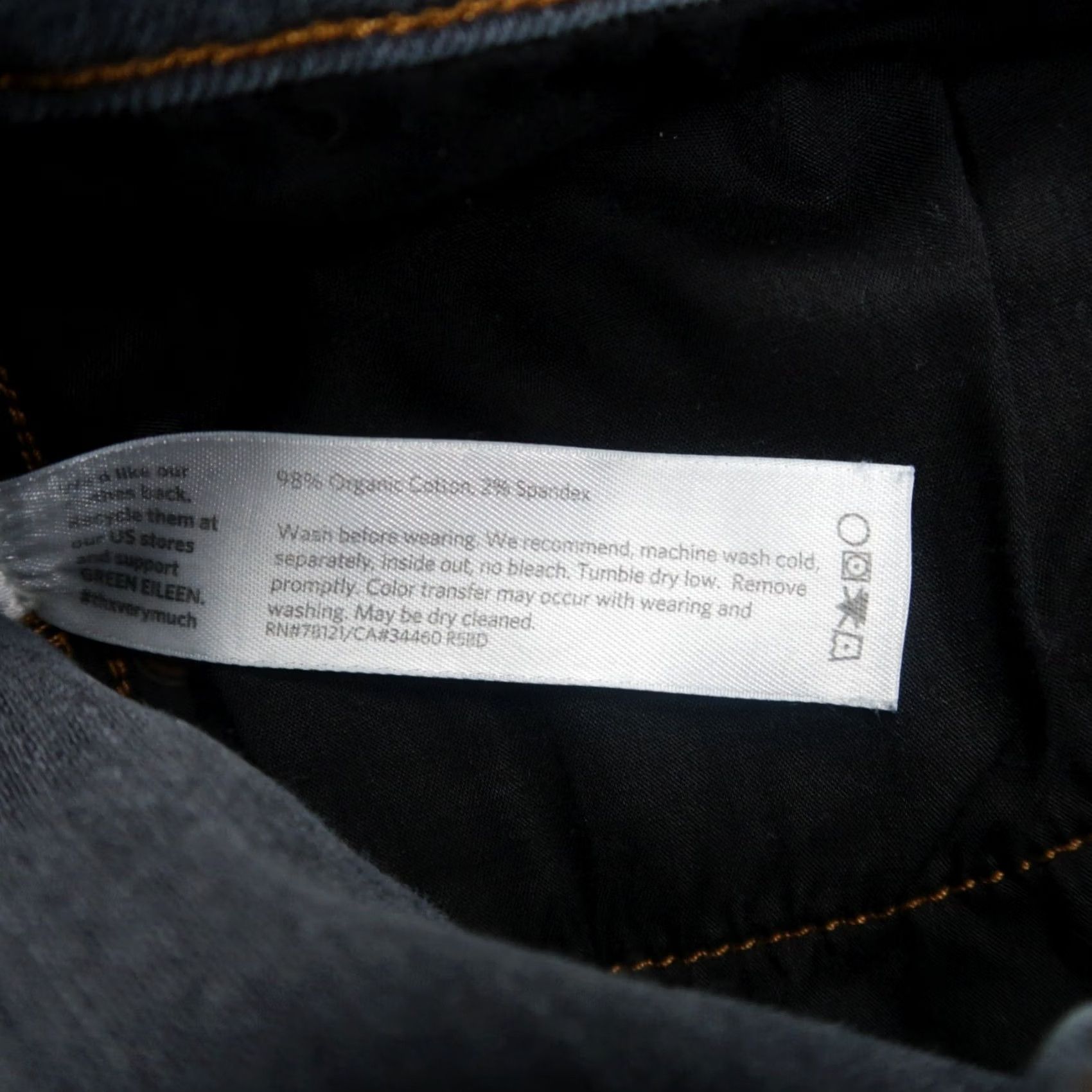 Eileen Fisher VINTAGE Eileen Fisher Jeans Womens 14 Gray Organic Cotton Straight Leg Crop 35x27 Size 36" / US 14 / IT 50 - 5 Thumbnail