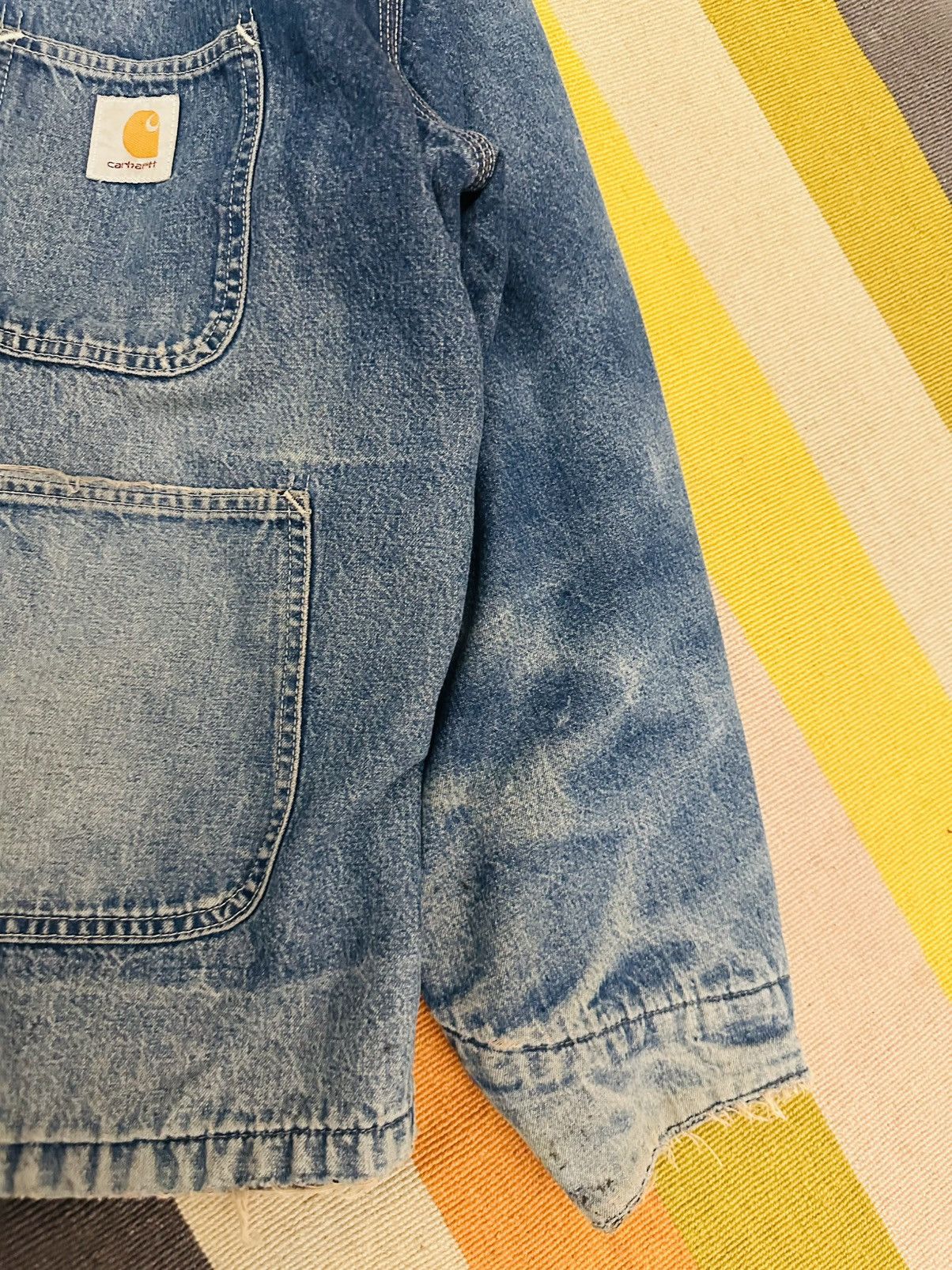 Carhartt Vintage 90s Carhartt Chore Jacket Denim XL Size US XL / EU 56 / 4 - 2 Thumbnail