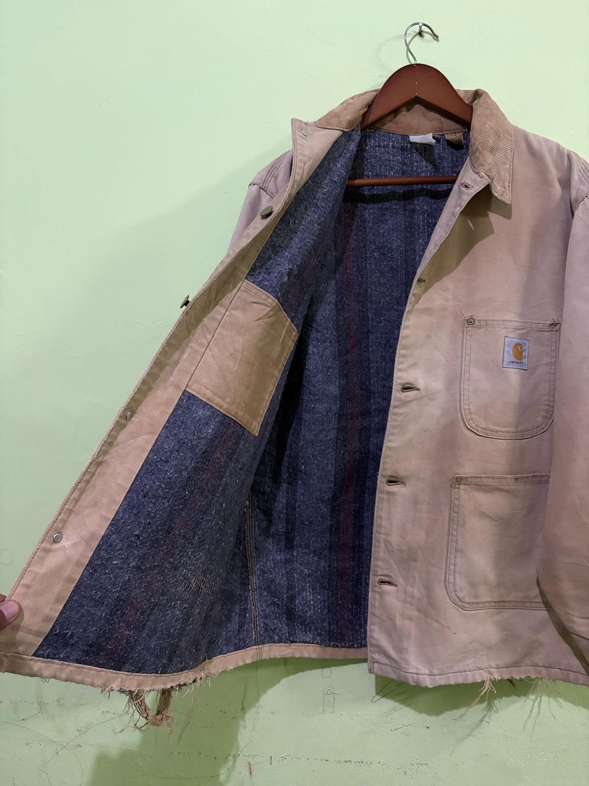Carhartt VTG 90's CARHARTT Worker Wear Chore Jakcet Michigan Design Size US L / EU 52-54 / 3 - 5 Thumbnail