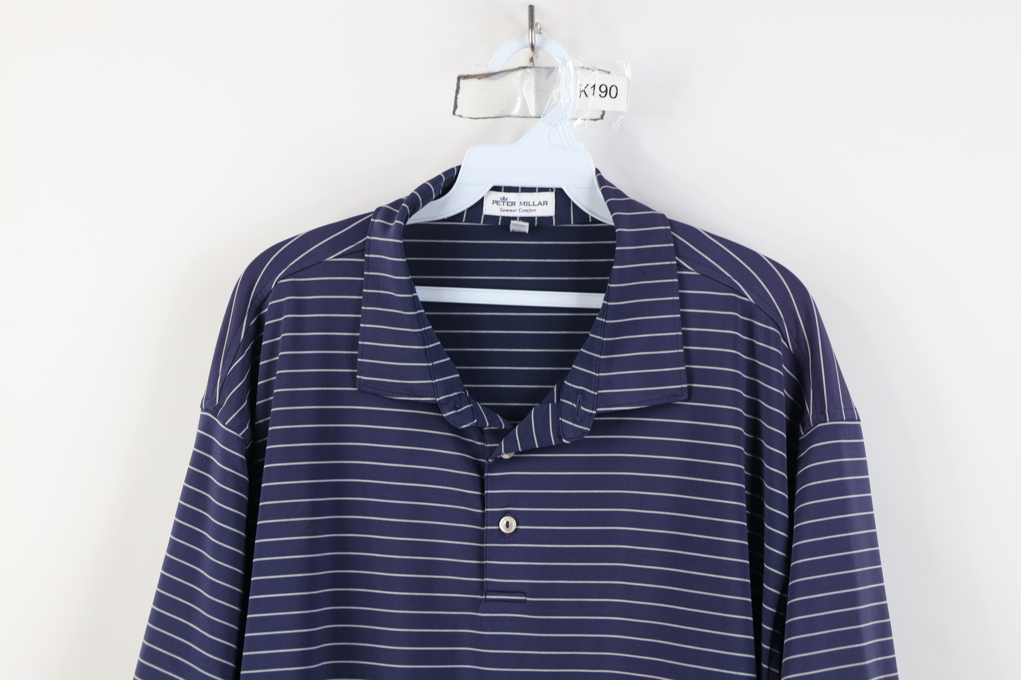 Peter Millar Peter Millar Summer Comfort Knit Golf Polo Shirt Blue Size US XXL / EU 58 / 5 - 2 Thumbnail