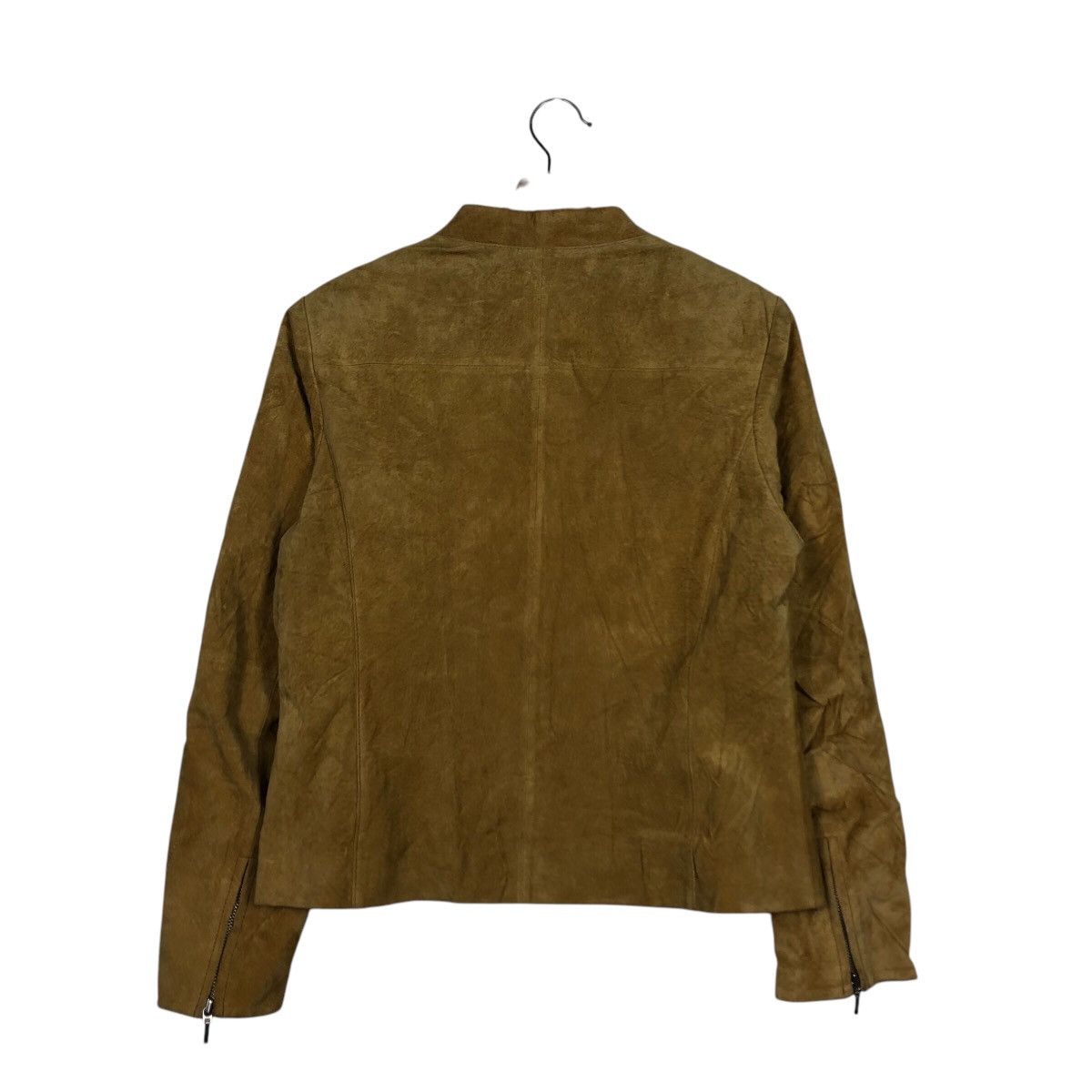 Japanese Brand 📌Cropped Suede Leather Jacket Fagiolino Issey Miyake Size US M / EU 48-50 / 2 - 9 Thumbnail