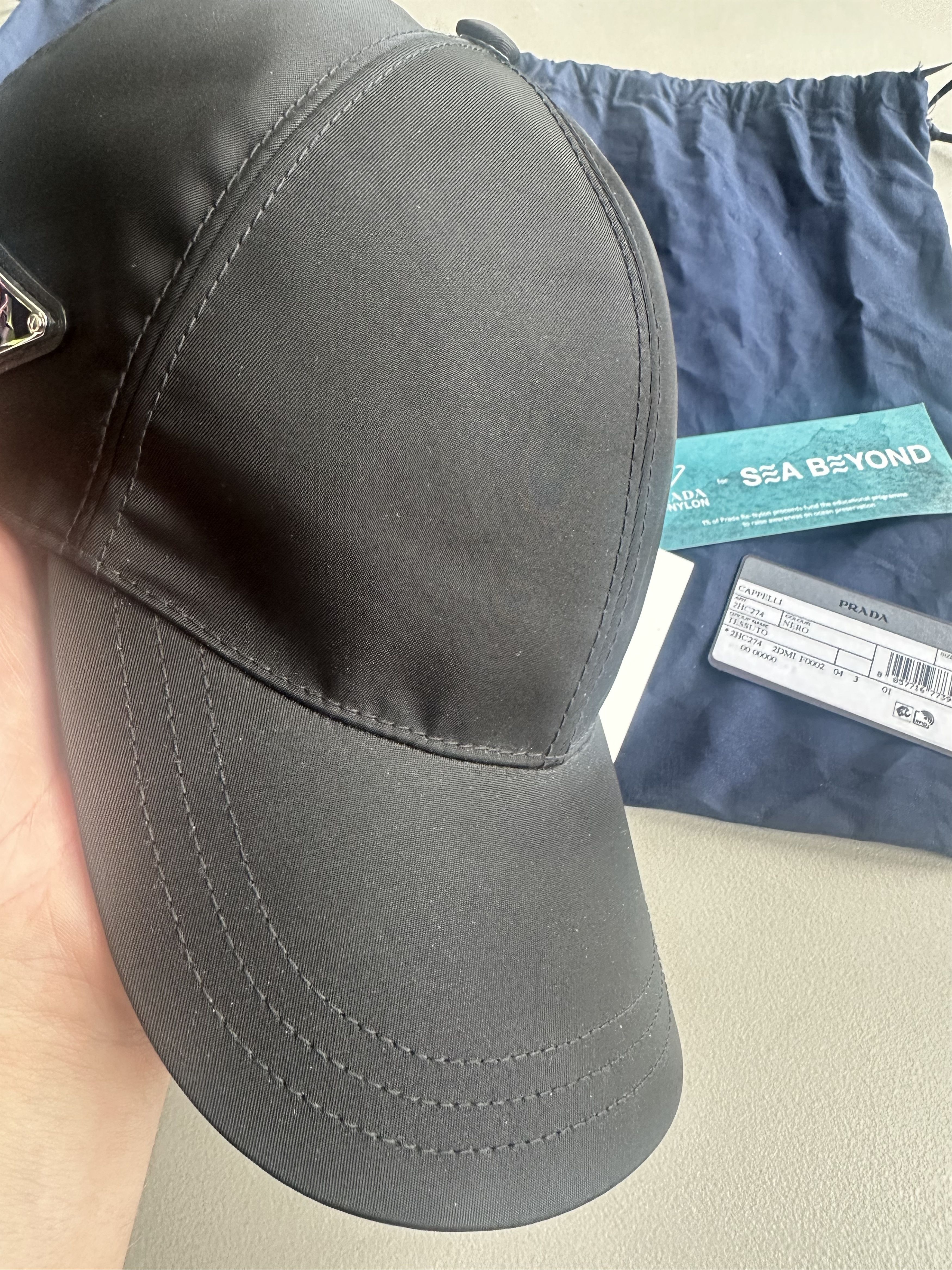 Prada Prada Re-Nylon Baseball Cap (size L) Size ONE SIZE - 4 Thumbnail
