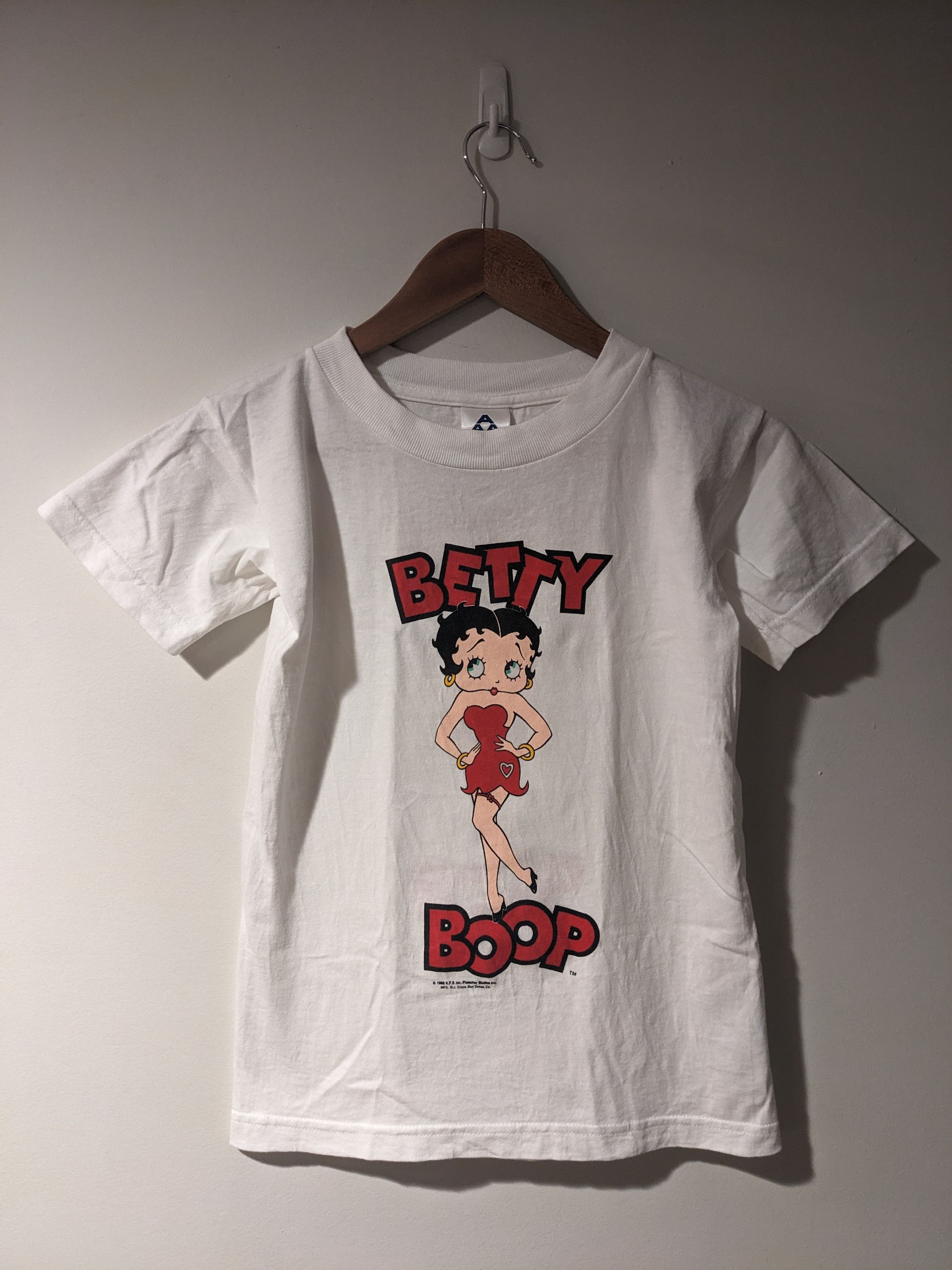 Cartoon Network Vintage 1988 Betty Boop Front Back Kids Medium White T-Shirt Size US M / EU 48-50 / 2 - 1 Thumbnail