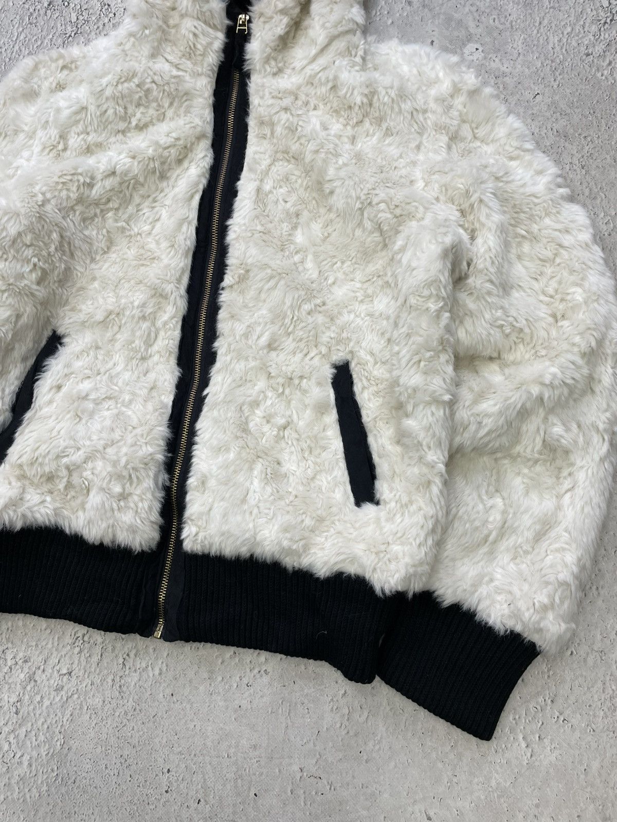 If Six Was Nine × Japanese Brand × Le Grande Bleu (L.G.B.) 2000s fur JACKET CROPPED HYSTERICGLAMOUR Y2K BOMBER RARE Size US M / EU 48-50 / 2 - 4 Thumbnail
