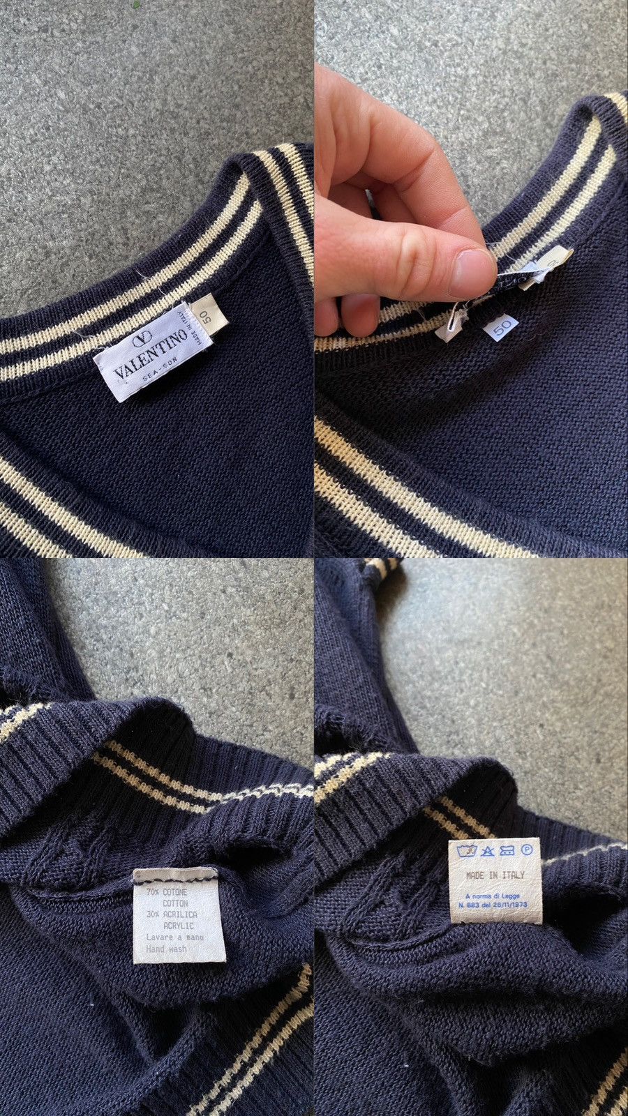 Valentino × Vintage Valentino Sweater Vest Ribbed Hem V Neck Pullover Size US M / EU 48-50 / 2 - 8 Thumbnail