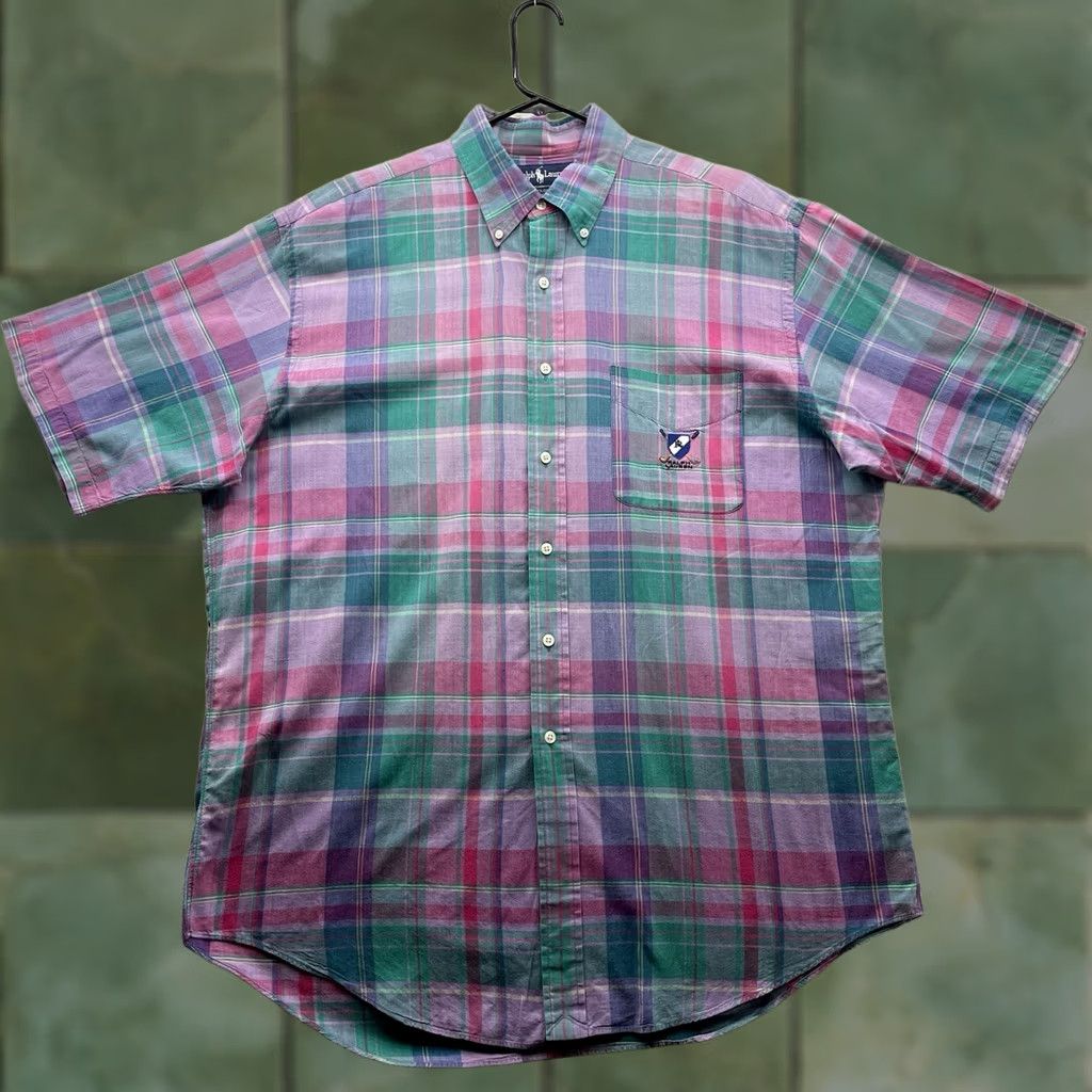 Polo Ralph Lauren Polo Ralph Lauren Shirt Mens Large L Golf Crest Plaid Purple Teal Preppy Size US L / EU 52-54 / 3 - 1 Thumbnail