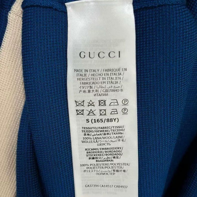 Gucci Blue and White Color Block Dress-2506 Size 41" - 5 Thumbnail