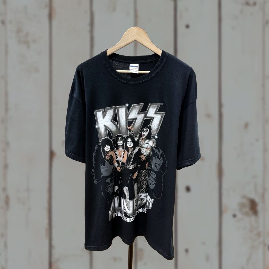 Gildan VINTAGE Kiss Alive 35 World Tour 1973 2008 T-Shirt Retro XL Mens Black Gildan Regular Size XL Shirt Size US XL / EU 56 / 4 - 1 Thumbnail