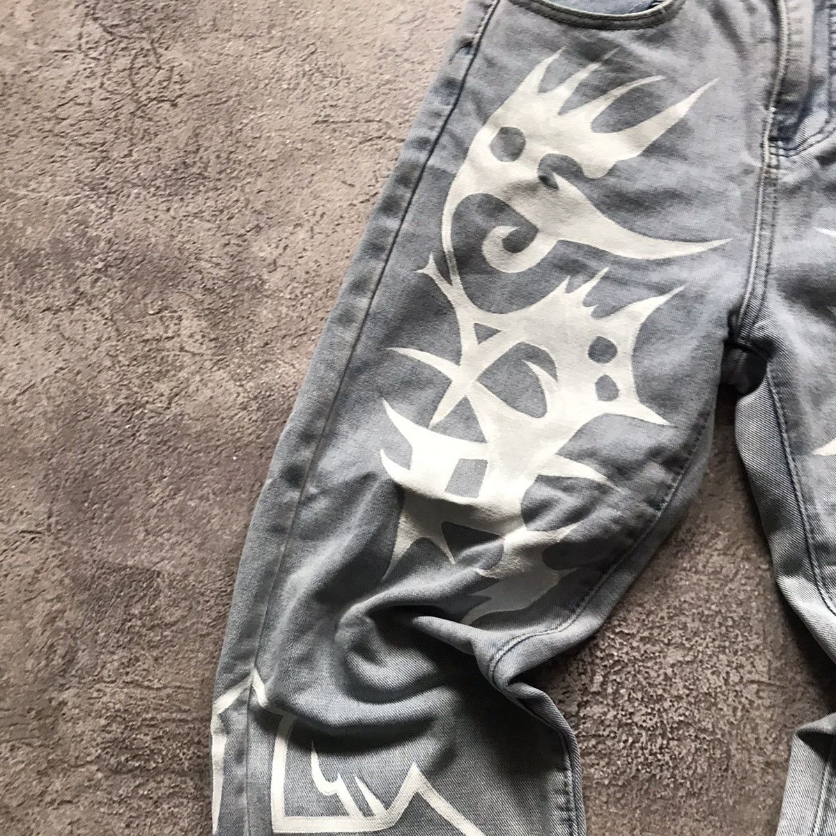 Vintage Vintage Y2K Distressed Baggy Jeans Grunge Skate Graphic 27 Size 27" / US 4 / IT 40 - 3 Thumbnail