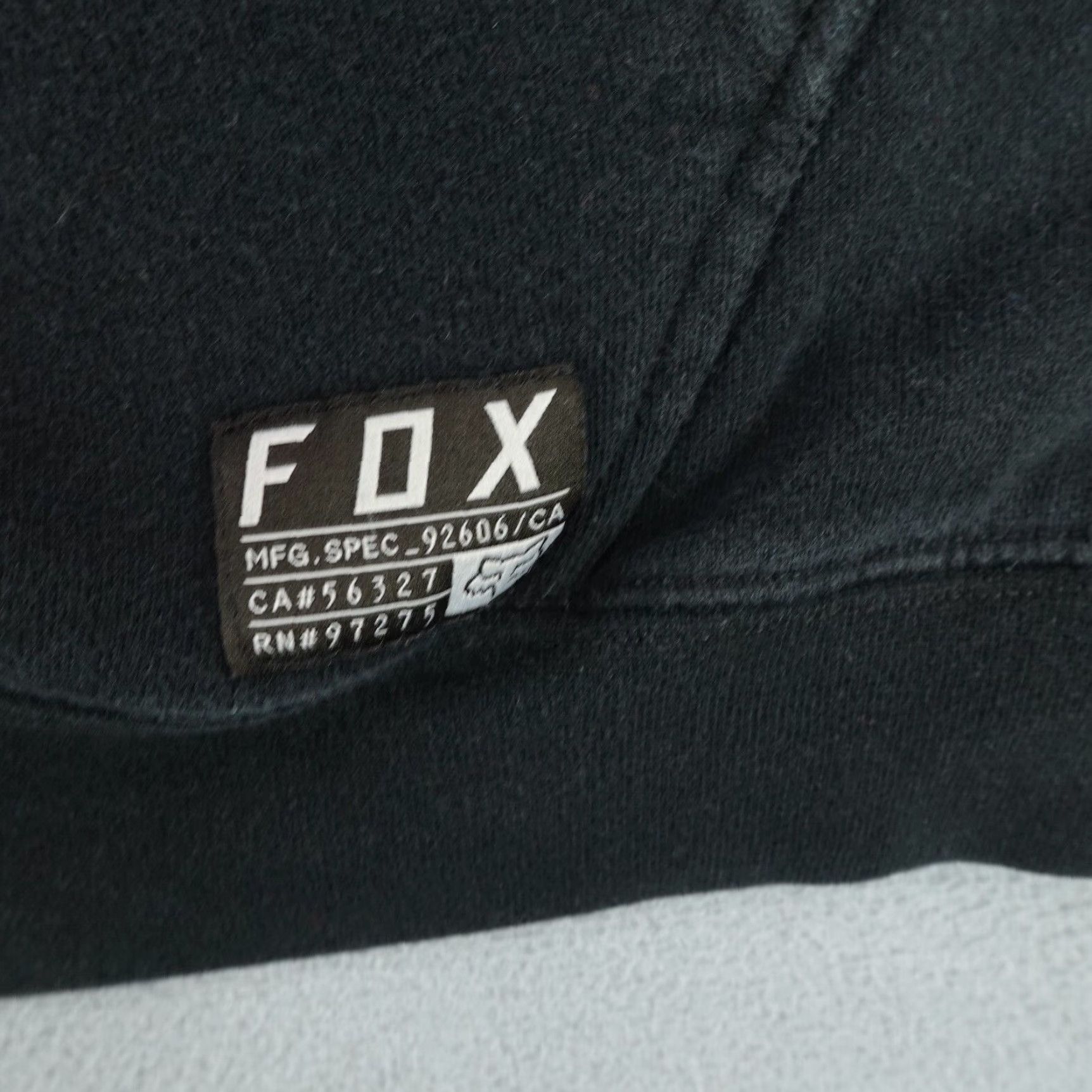 Vintage VINTAGE Fox Hoodie Mens Small Black White Racing Team Sweatshirt Pullover Motocross Size US S / EU 44-46 / 1 - 4 Thumbnail