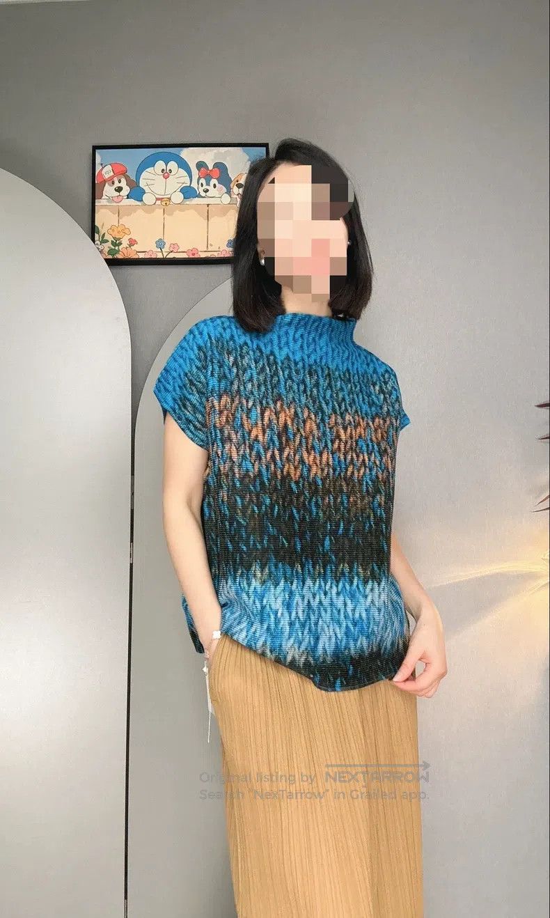 Issey Miyake Issey Miyake size:one size Blue Short Sleeve Size XXS / US 00 / IT 34 - 5 Thumbnail