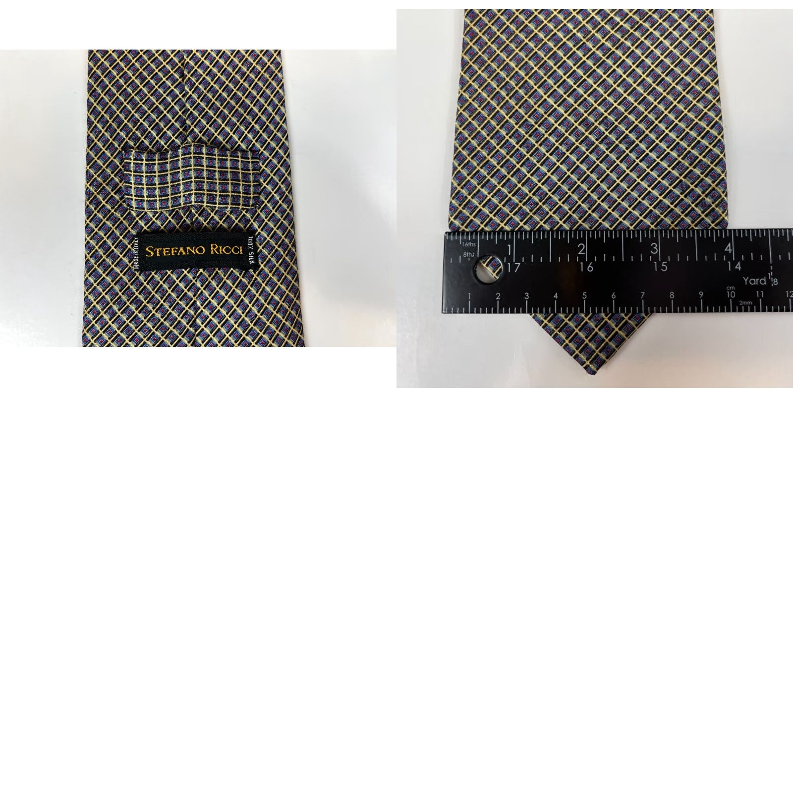 Stefano Ricci VINTAGE Men's Stefano Ricci Silk Tie Check Floral Holographic Made in Italy Size ONE SIZE - 8 Thumbnail