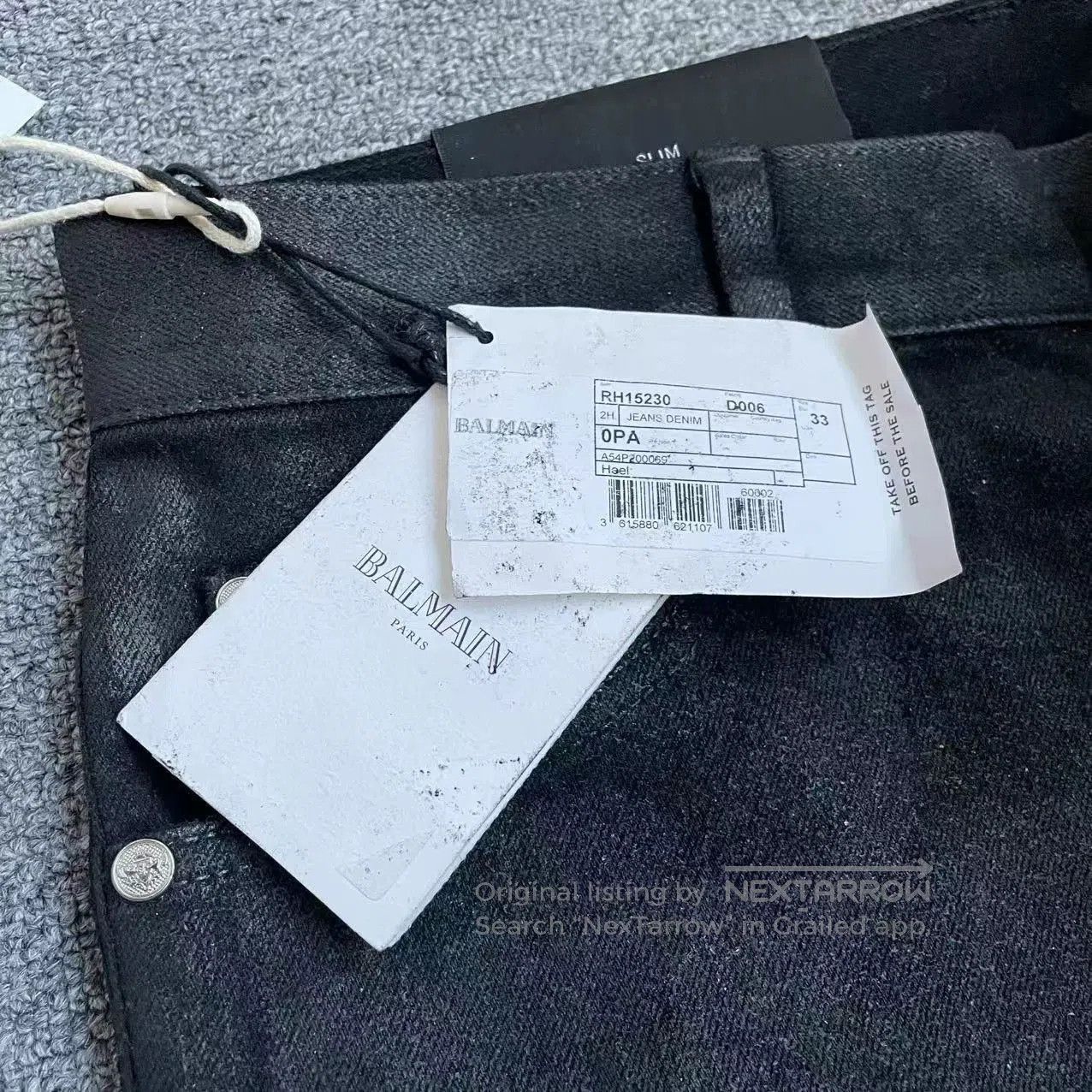 Balmain Black Ripped Denim Pants. Size US 32 / EU 48 - 7 Thumbnail