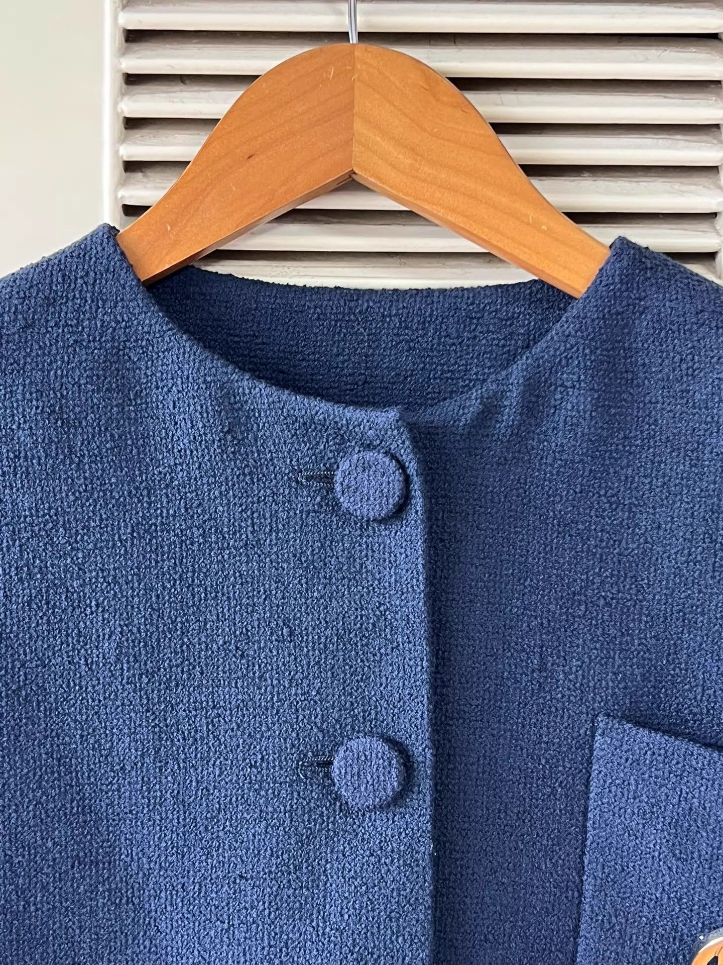 Gucci Gucci tweed oversized short jacket navy blue G logo 38 Size M / US 6-8 / IT 42-44 - 3 Thumbnail
