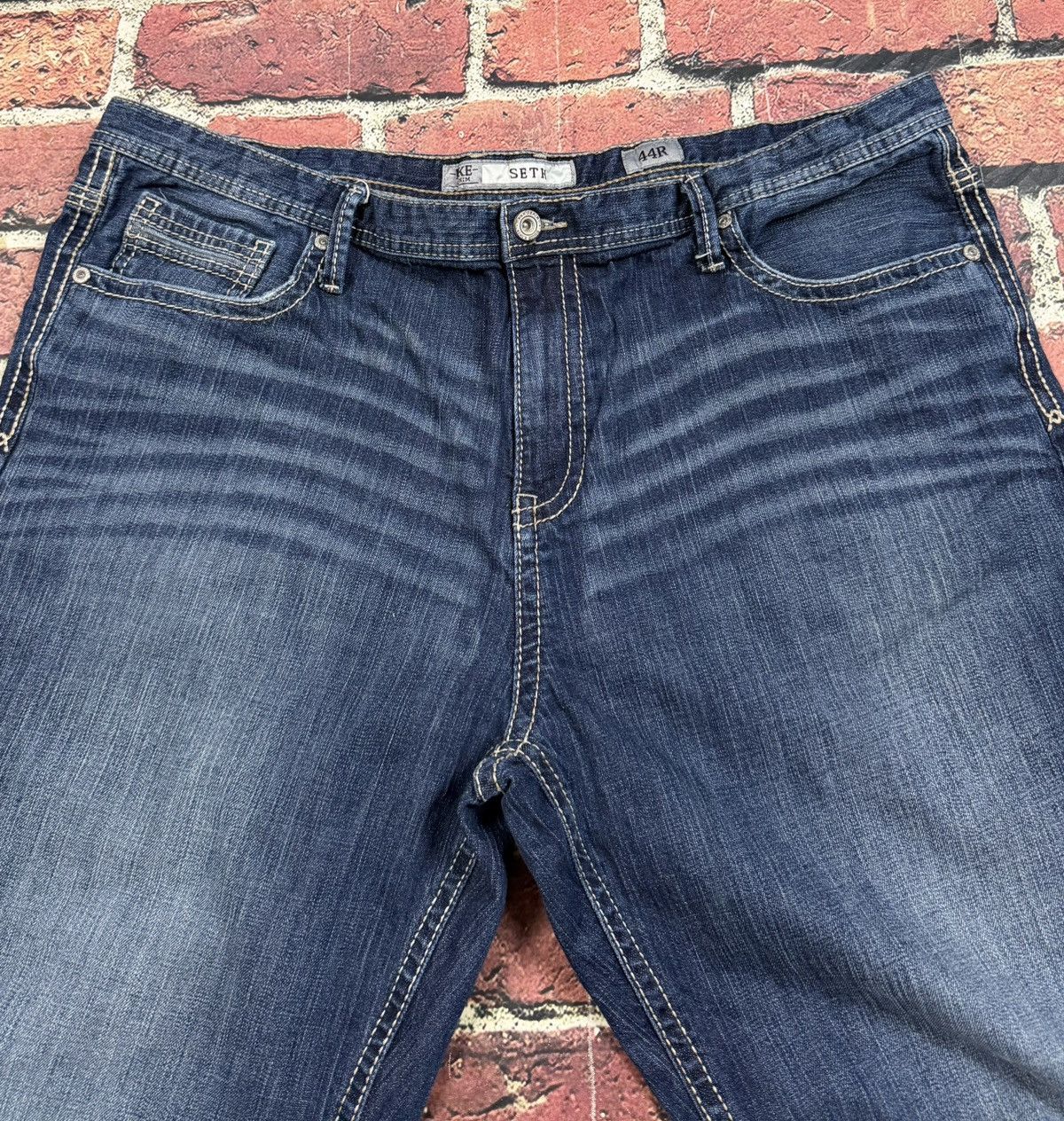 BKE BKE Seth Jeans Blue Relaxed Straight Leg Stretch Denim Size US 44 / EU 60 - 4 Thumbnail
