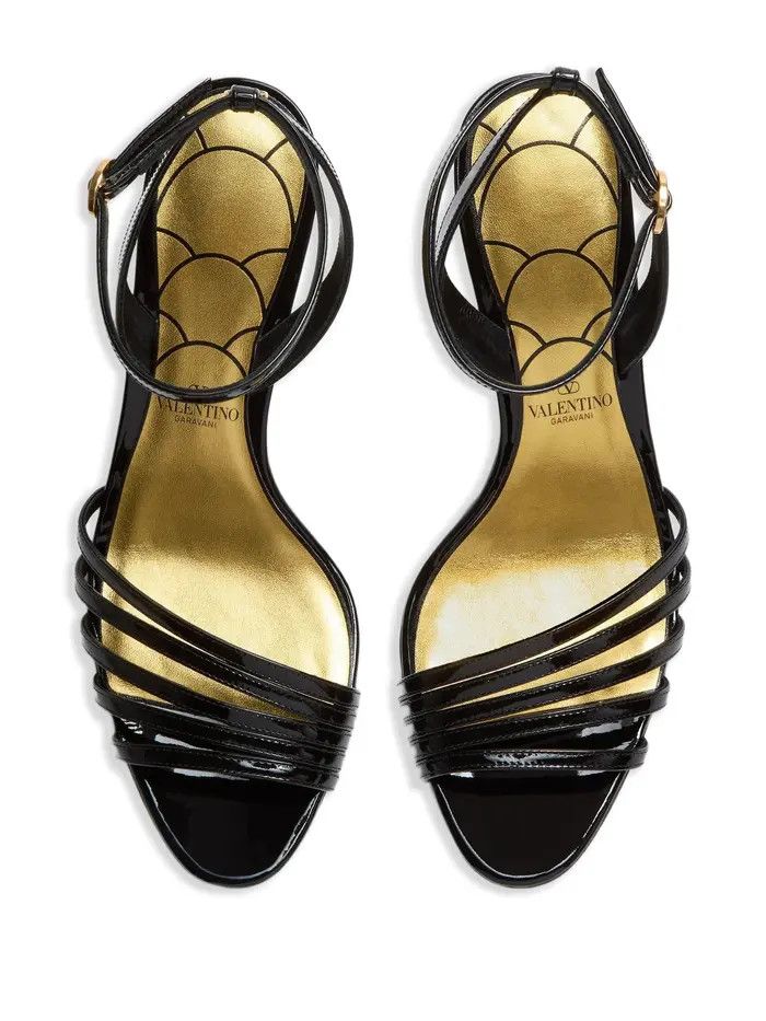 Valentino os11x0326 85mm Ladycrush Leather Sandals in Black Size US 12 / IT 42 - 4 Thumbnail