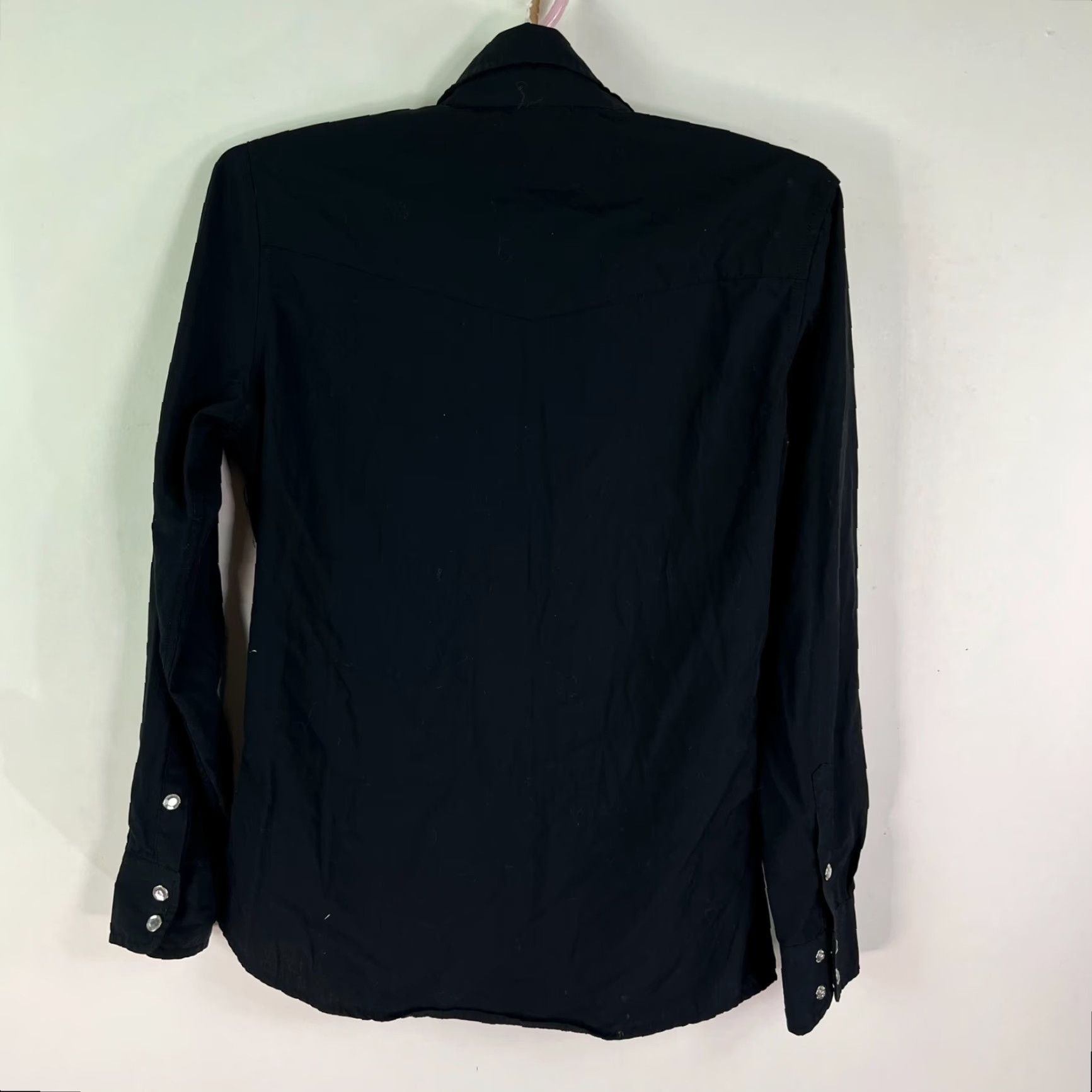 Vintage Cowgirl Hardware Cowtown Nutrition Button-Up Shirt Womens Size S Black Pearl Snap Western Casual Workwear Size S / US 4 / IT 40 - 5 Thumbnail