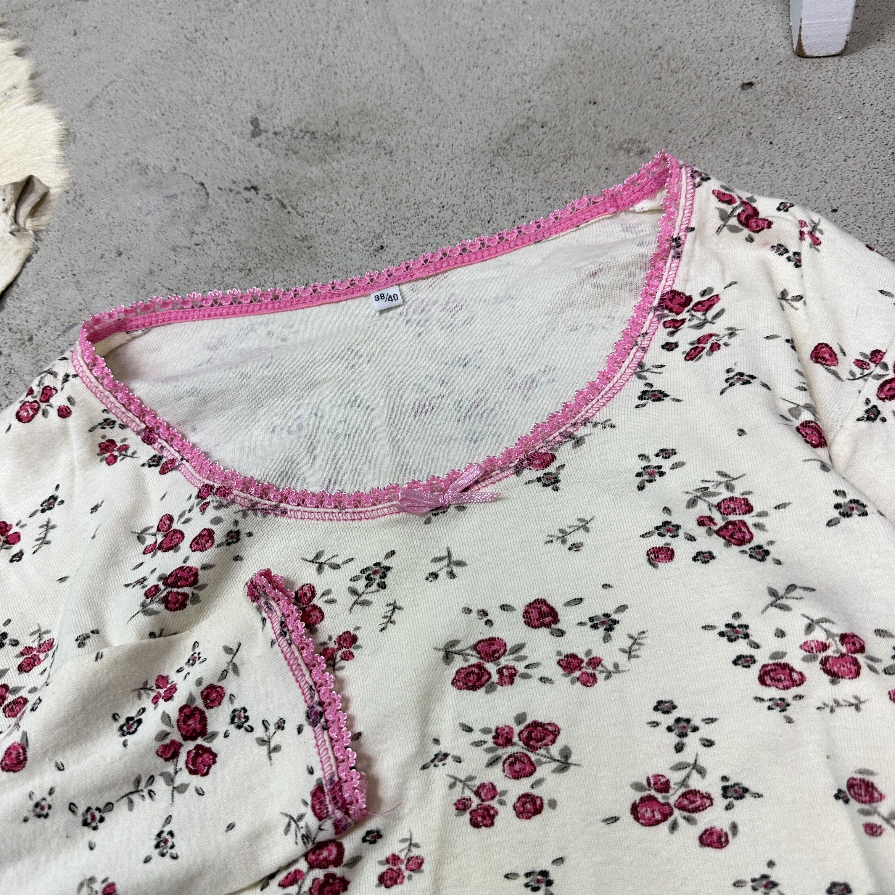 Vintage Vintage Printed Roses Coquette Longsleeve Y2K Size M / US 6-8 / IT 42-44 - 3 Thumbnail