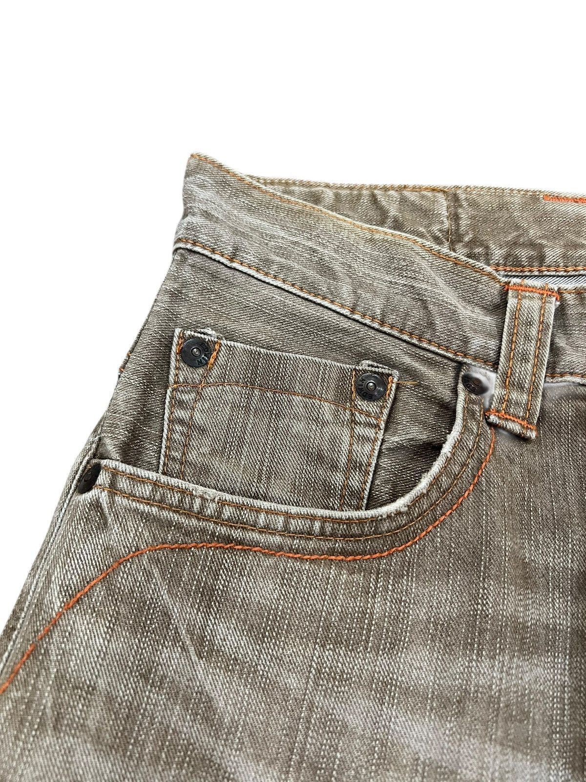 Edwin 💥Flare💥Vintage Edwin Exclusive Design Brown Faded Denim Jean Size US 32 / EU 48 - 8 Thumbnail