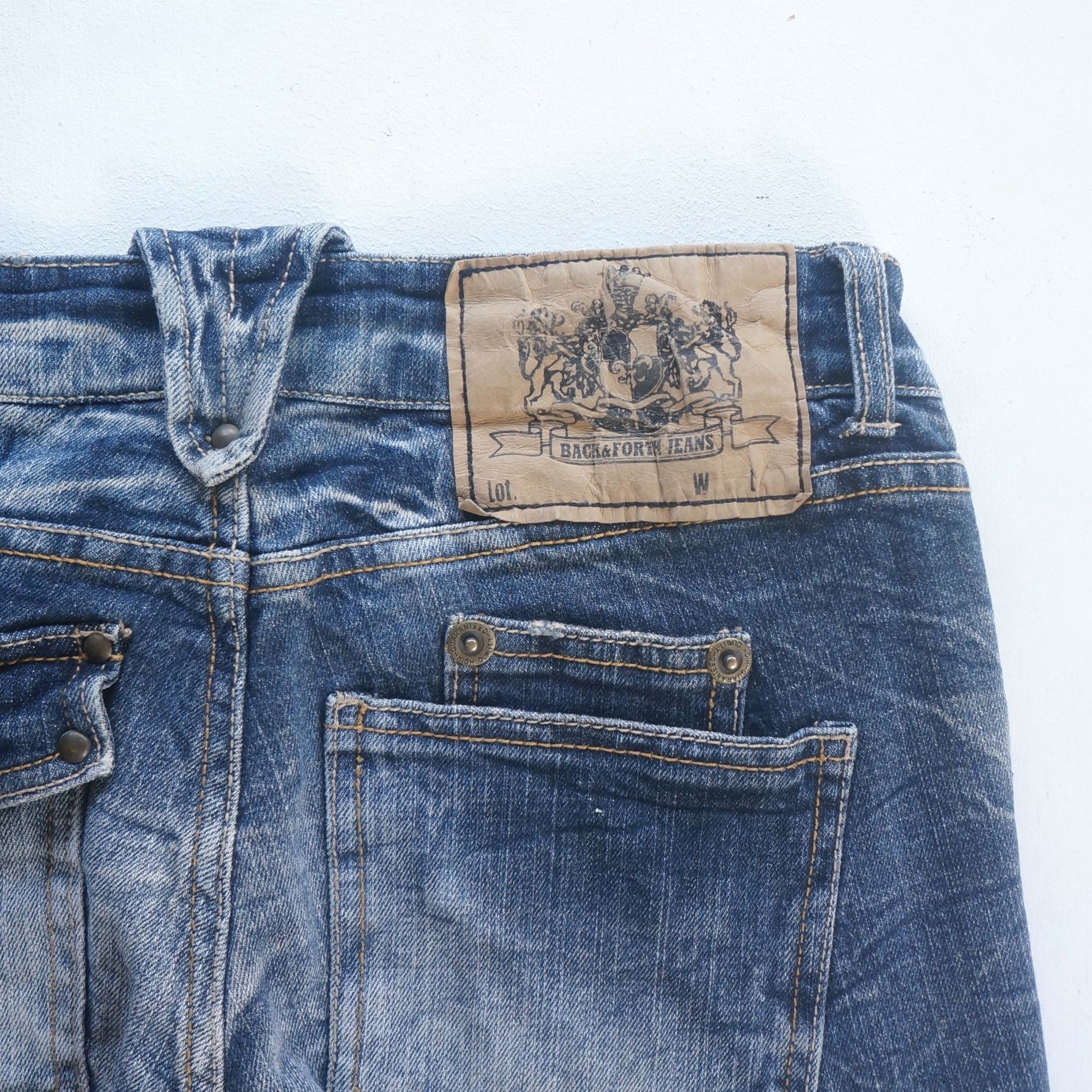 Japanese Brand BACK & FORTH Low Rise & Flare Jeans Size 26" / US 2 / IT 38 - 5 Thumbnail